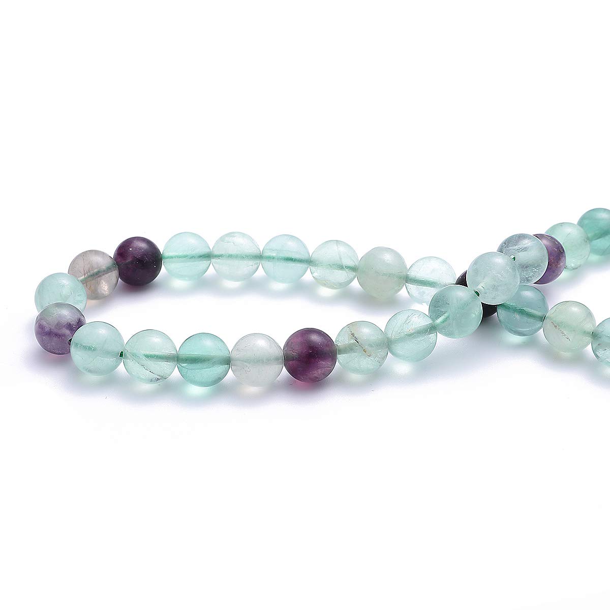 Natural Fluorite Stone Round Loose Semi-Precious Gemstone Beads for Jewelry Making - 4mm 89pcs - DIY Bracelets, Necklaces & Healing Crystal Crafts