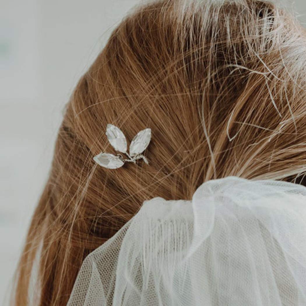 Bride Wedding Hair Pins - Rhinestone Crystal Hair Accessories for Wedding & Party