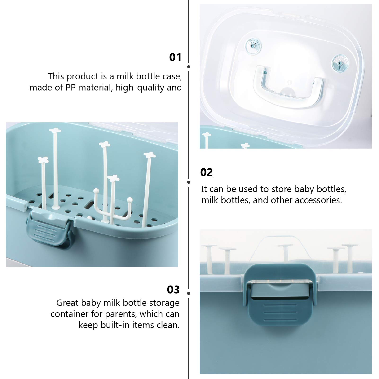 Portable Baby Bottle Drying Rack & Storage Organizer - Compact Travel Bottle Dryer Case for Home, Kitchen Cabinet & On-the-Go Feeding Essentials | Perfect for Baby Bottles, Pacifiers & Breast Pump Parts