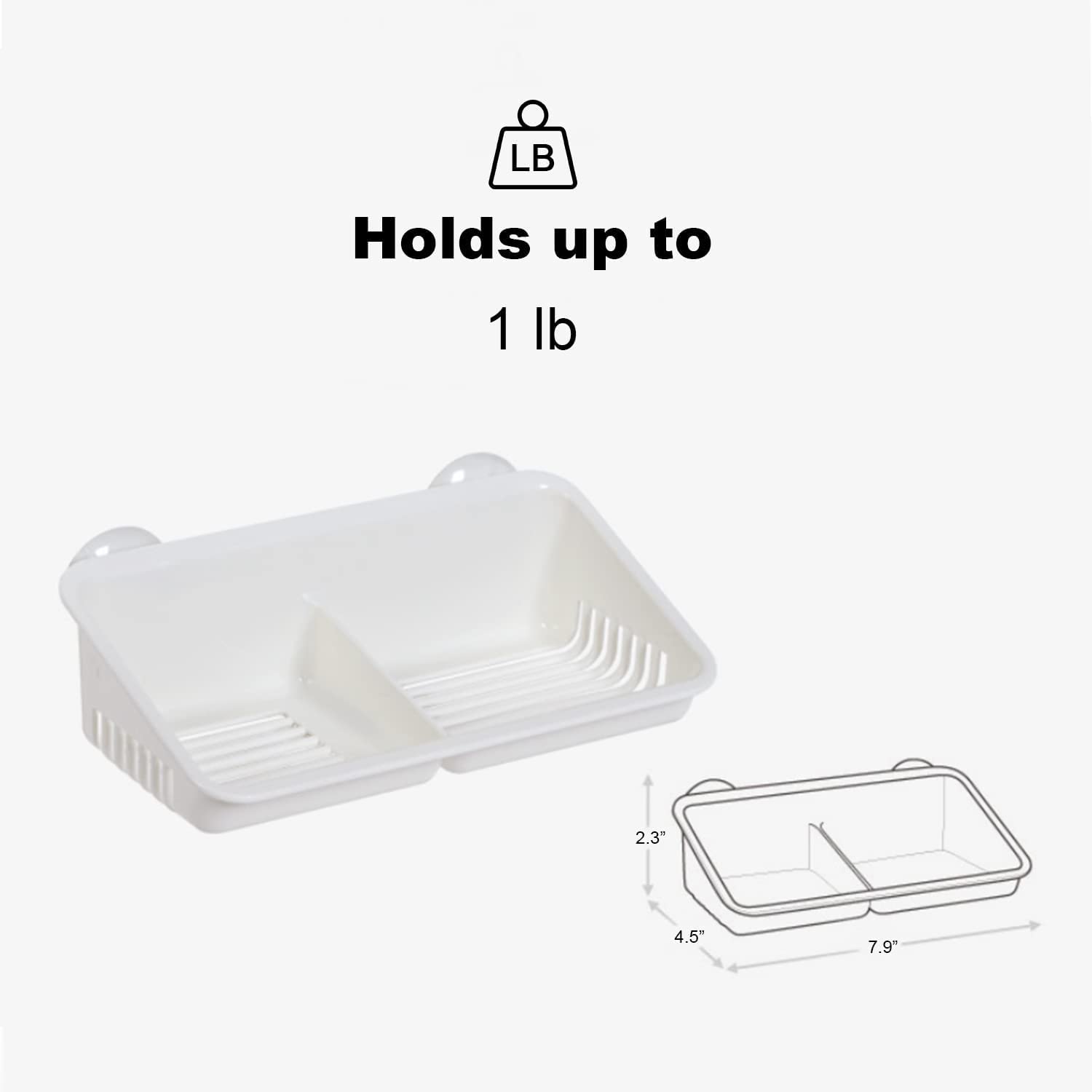Carrotez Kitchen Sink Sponge Holder - Sink Caddy Organizer with Strong Suction for Sponges, Scrubbers & Soap | Space-Saving Storage for Kitchen & Bathroom Sink | Perfect for Dishwashing & Cleaning Tasks