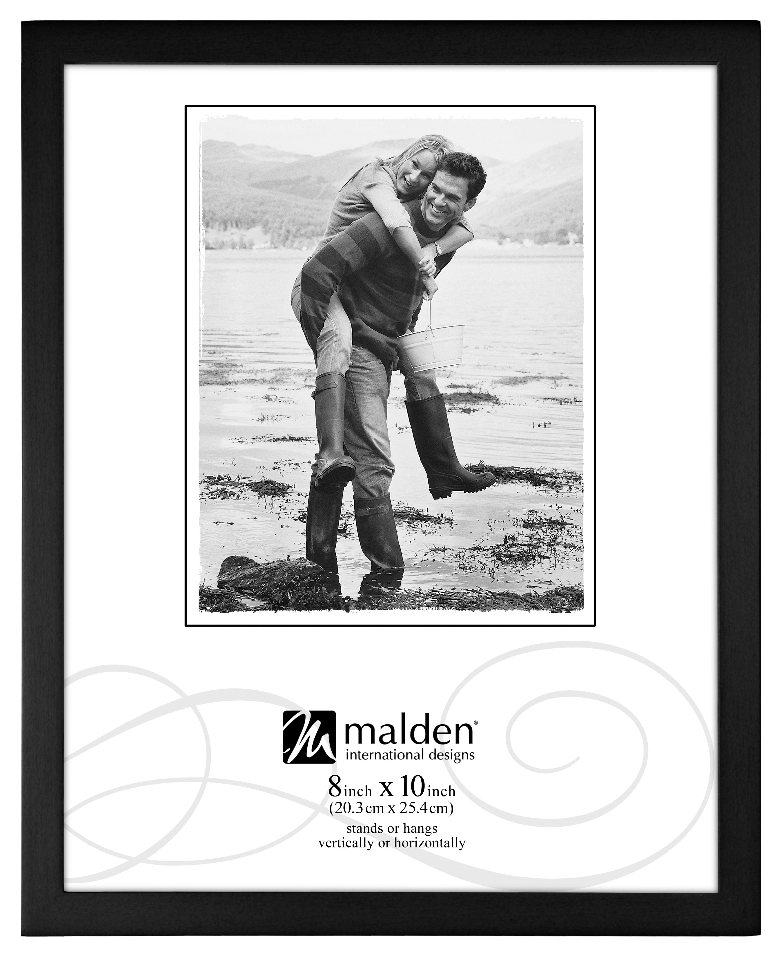 Premium Malden 6416 8x10 Walnut Wood Picture Frame - Elegant Display for Photos, Artwork, and Certificates in Home, Office, or Gallery Settings