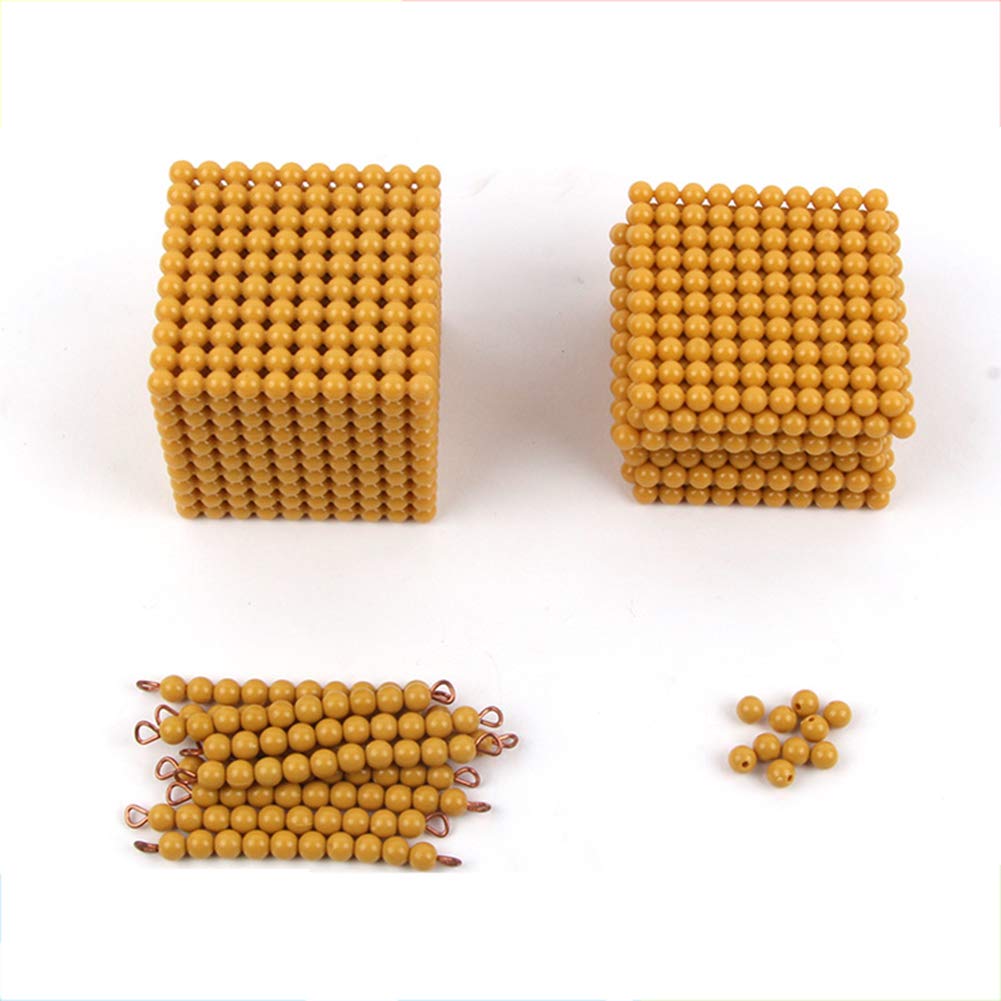 Montessori Decimal Quantity Set - Golden Beads Math Teaching Tools for Kids | Decimal System Small Bank Game | Classroom & Homeschool Learning Activities