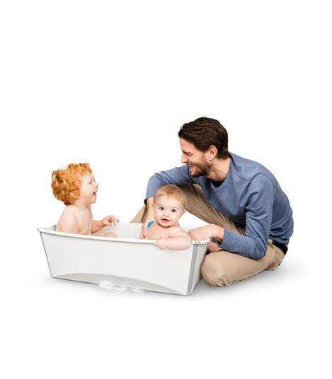 Stokke Flexi Bath with Heat Sensitive Plug - Foldable Baby Bathtub for Newborns & Toddlers - Perfect for Home, Travel & Outdoor Use