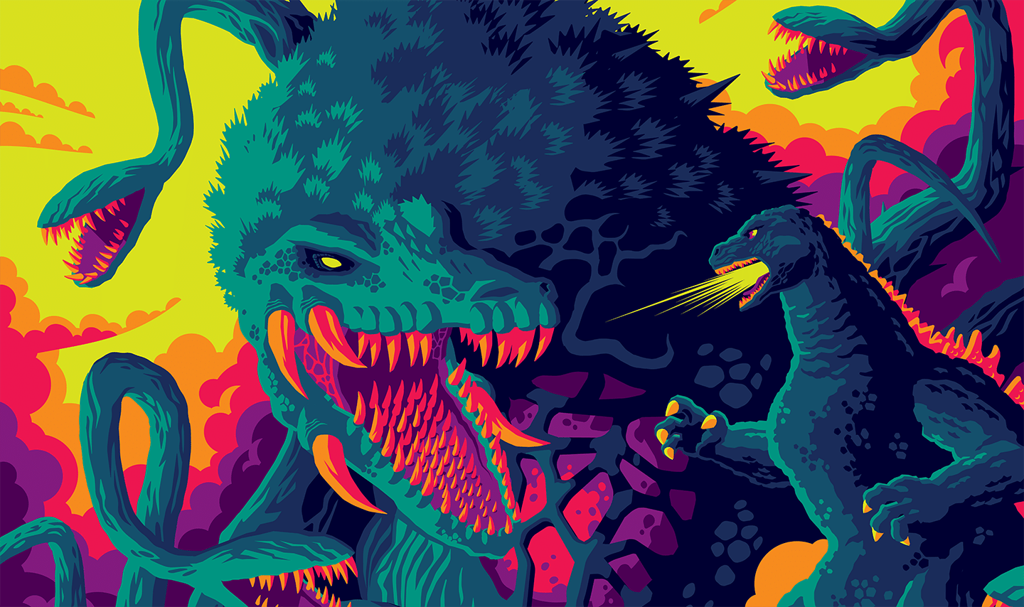 Godzilla vs. Biollante Movie Poster - Classic Japanese Kaiju Film Wall Art for Home Theater & Anime Room Decor