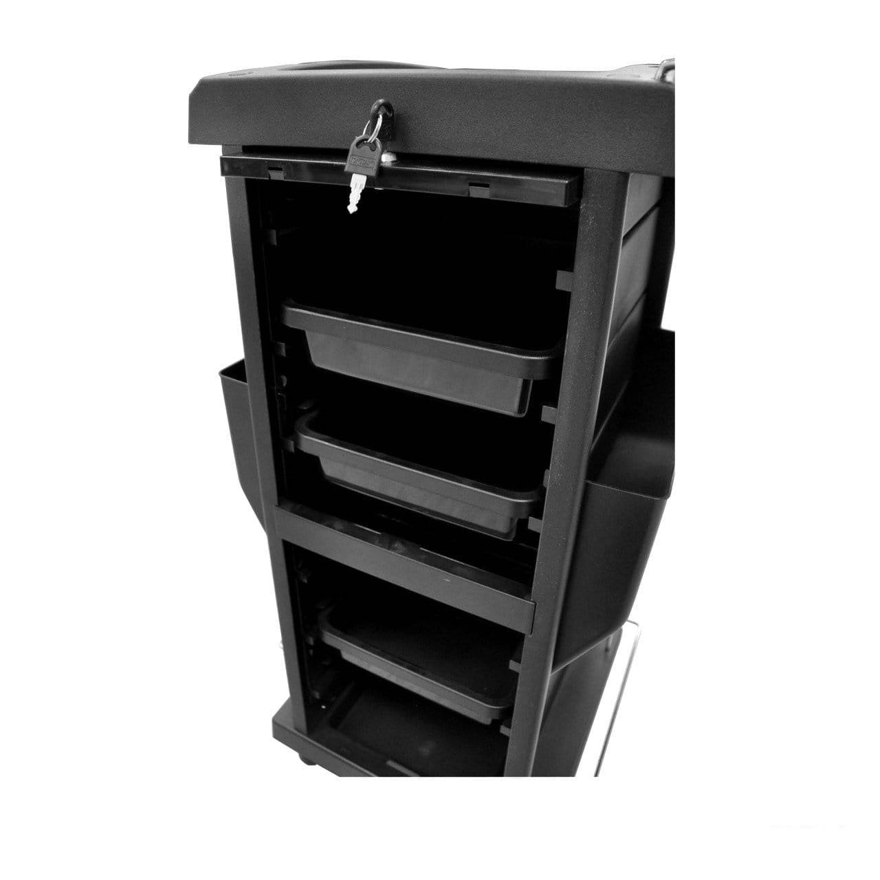 CLAIRE Lockable Salon Trolley Cart - Professional Mobile Storage for Hair Stylists & Beauty Salon Equipment - Perfect for Salon Tools, Hair Products & Cosmetics Organization
