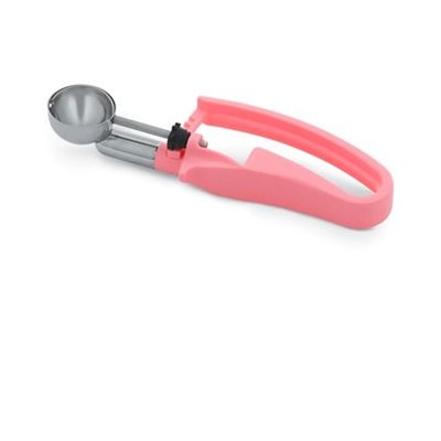 Vollrath #60 0.54 Oz Pink Handle Squeeze Disher - Perfect for Portion Control in Bakeries, Catering & Ice Cream Shops