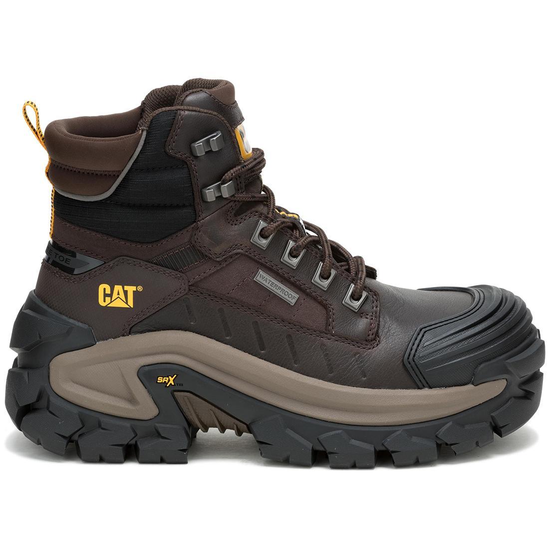 Invader Max Waterproof Composite Toe Work Boots - Safety Shoes for Men, Slip Resistant & Electrical Hazard Protection - Ideal for Construction, Warehouse & Outdoor Jobs (Coffee Bean Color)