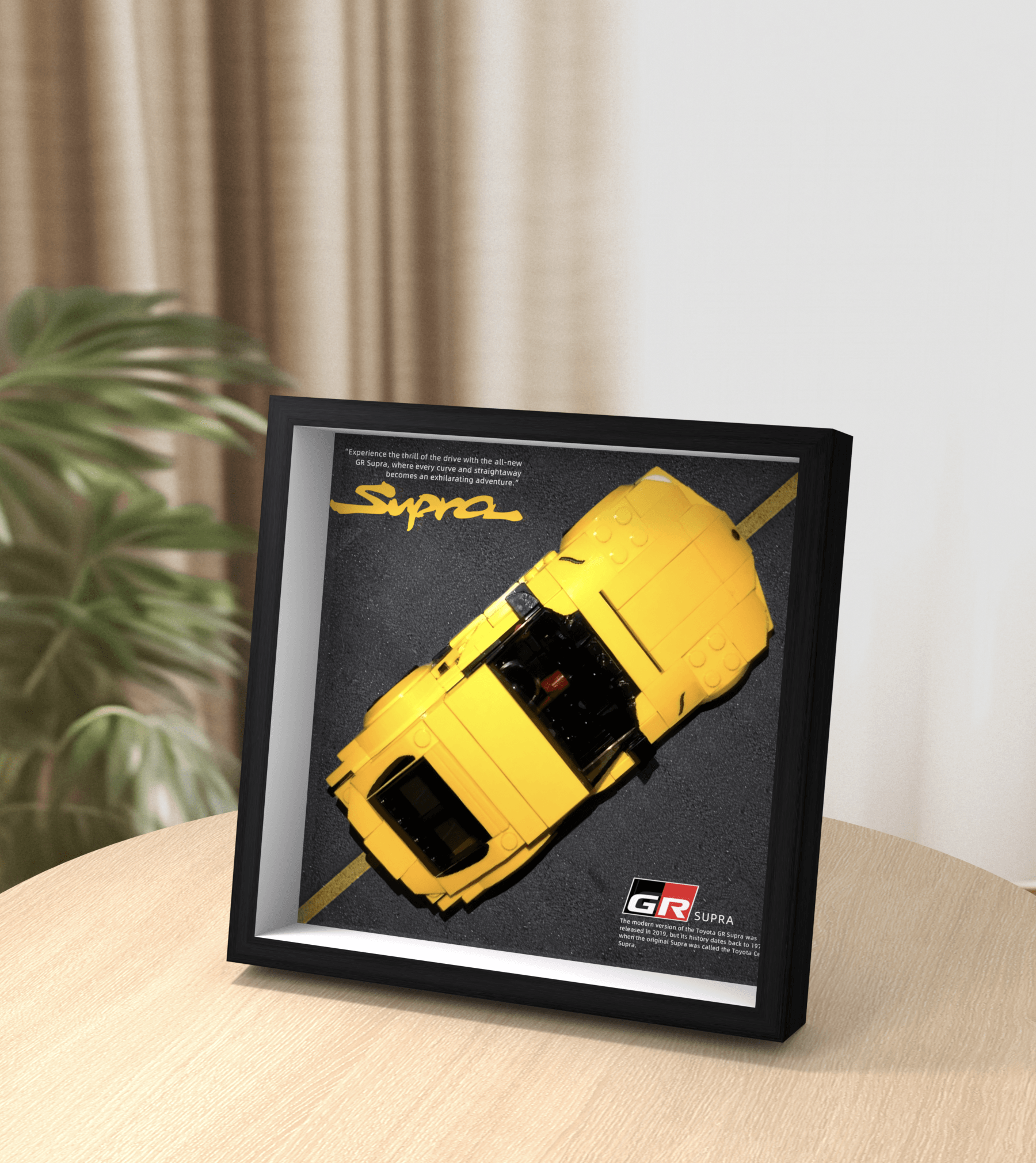 Lego Speed Champions Toyota GR Supra 76901 Display Car Frame - Perfect for Showcasing & Protecting Your Lego Model - Great for Home Decor, Office Display & Toy Collection