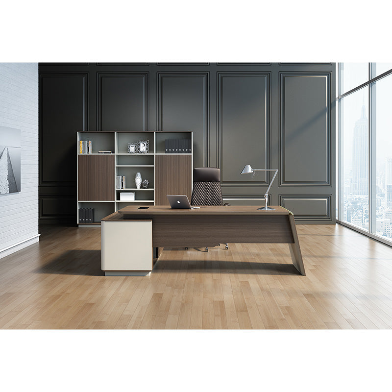 240cm ANDERS Display Unit - Hazelnut Gold & Beige Shelving System for Retail Stores & Boutique Displays