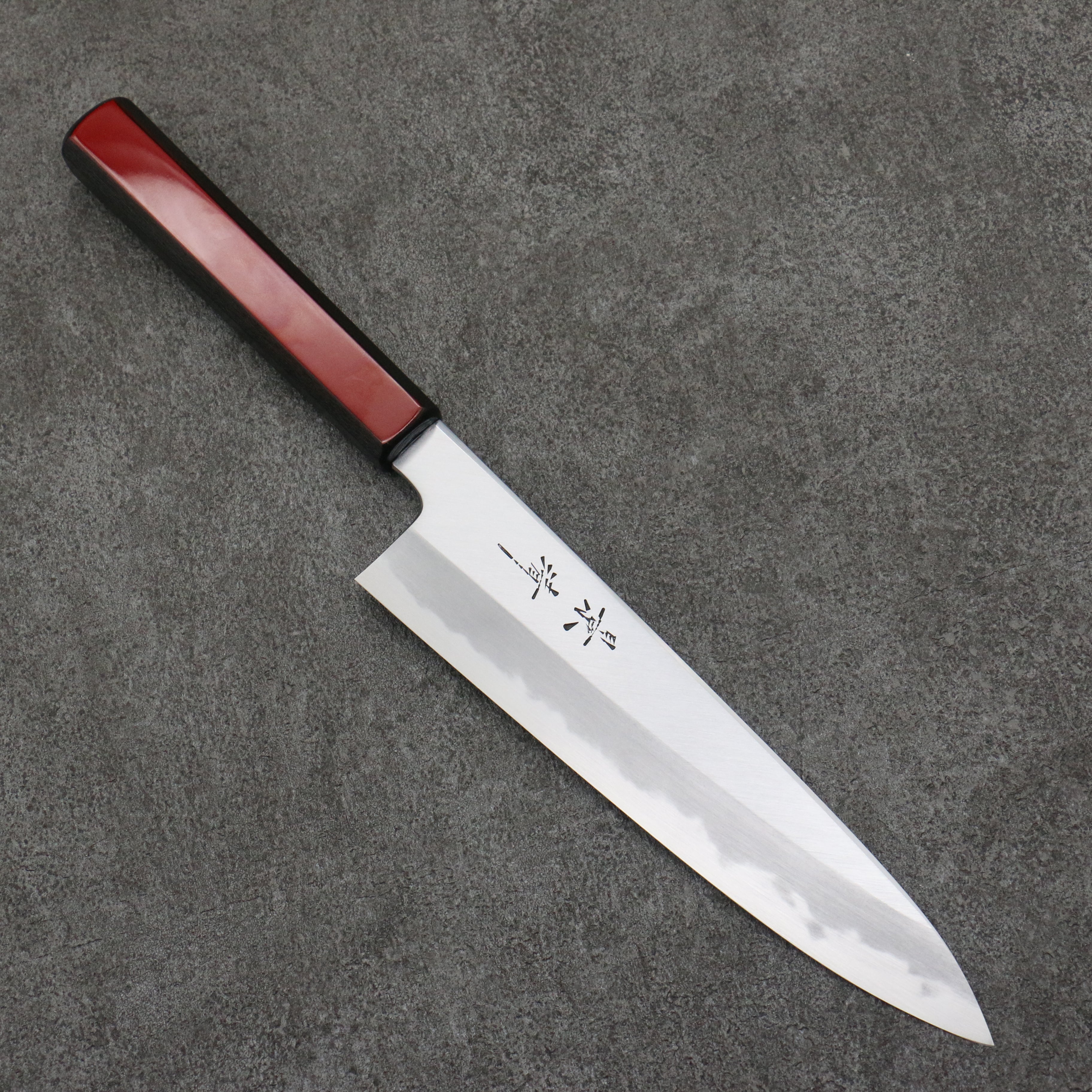Premium Kagekiyo White Steel No.1 Gyuto 210mm Japanese Chef Knife - Akaro Lacquered Magnolia Handle - Perfect for Sushi, Sashimi & Precision Cutting