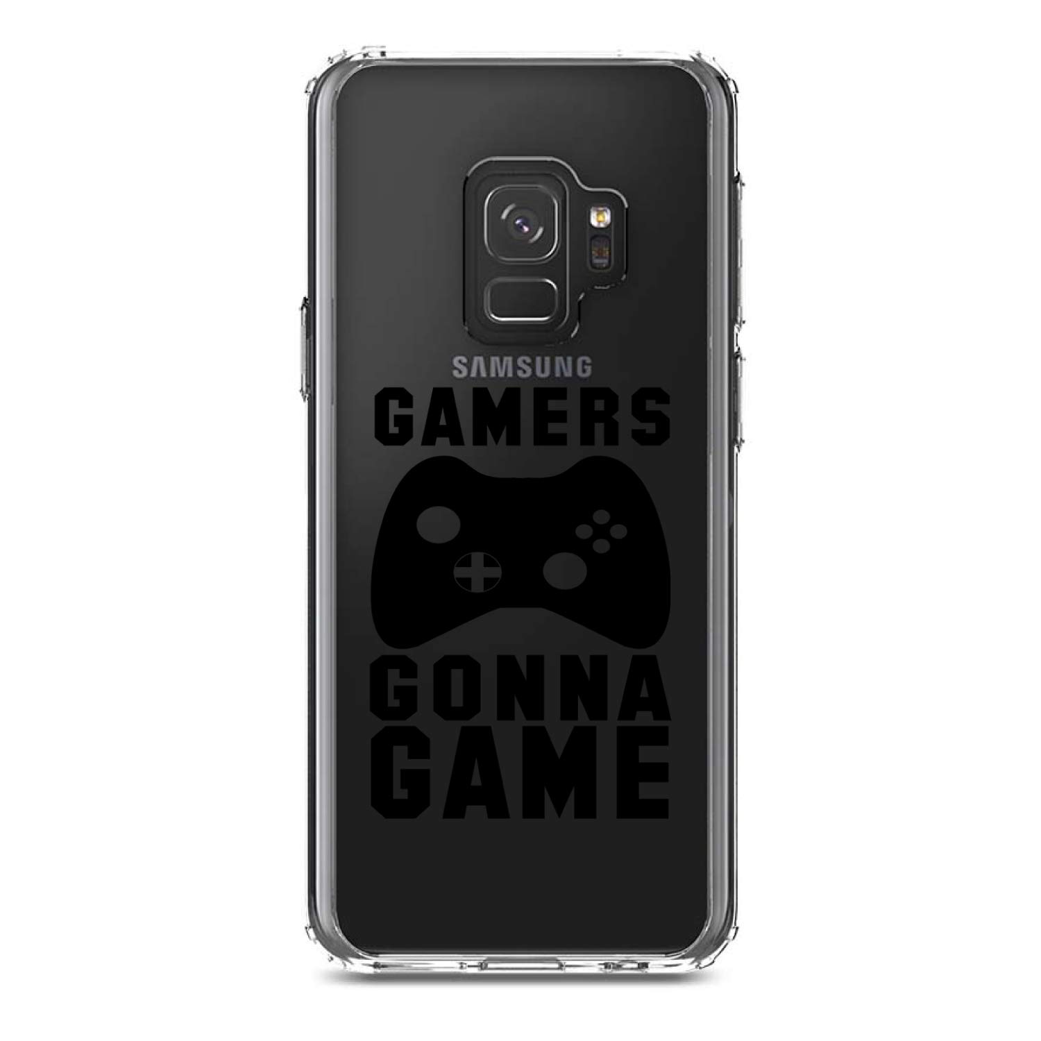 Shockproof Hybrid Case for Samsung Galaxy S9 (5.8 Inch) - Clear TPU Bumper with Acrylic Back & Tempered Glass Screen Protector - Durable Protection for Gaming & Everyday Use