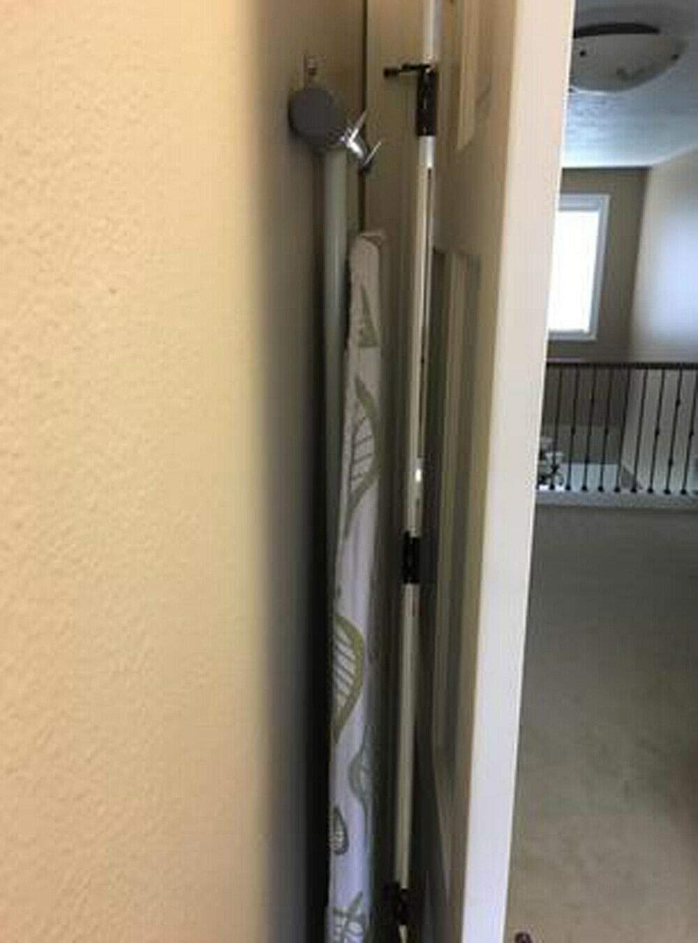 Wall Mounted Ironing Board Holder - Heavy Duty Steel Hook for Laundry Room & Closet Organization - White/Black/Silver - Space Saving Storage Solution for Ironing Boards, Irons & Accessories - Perfect for Small Apartments & Home Laundry Areas