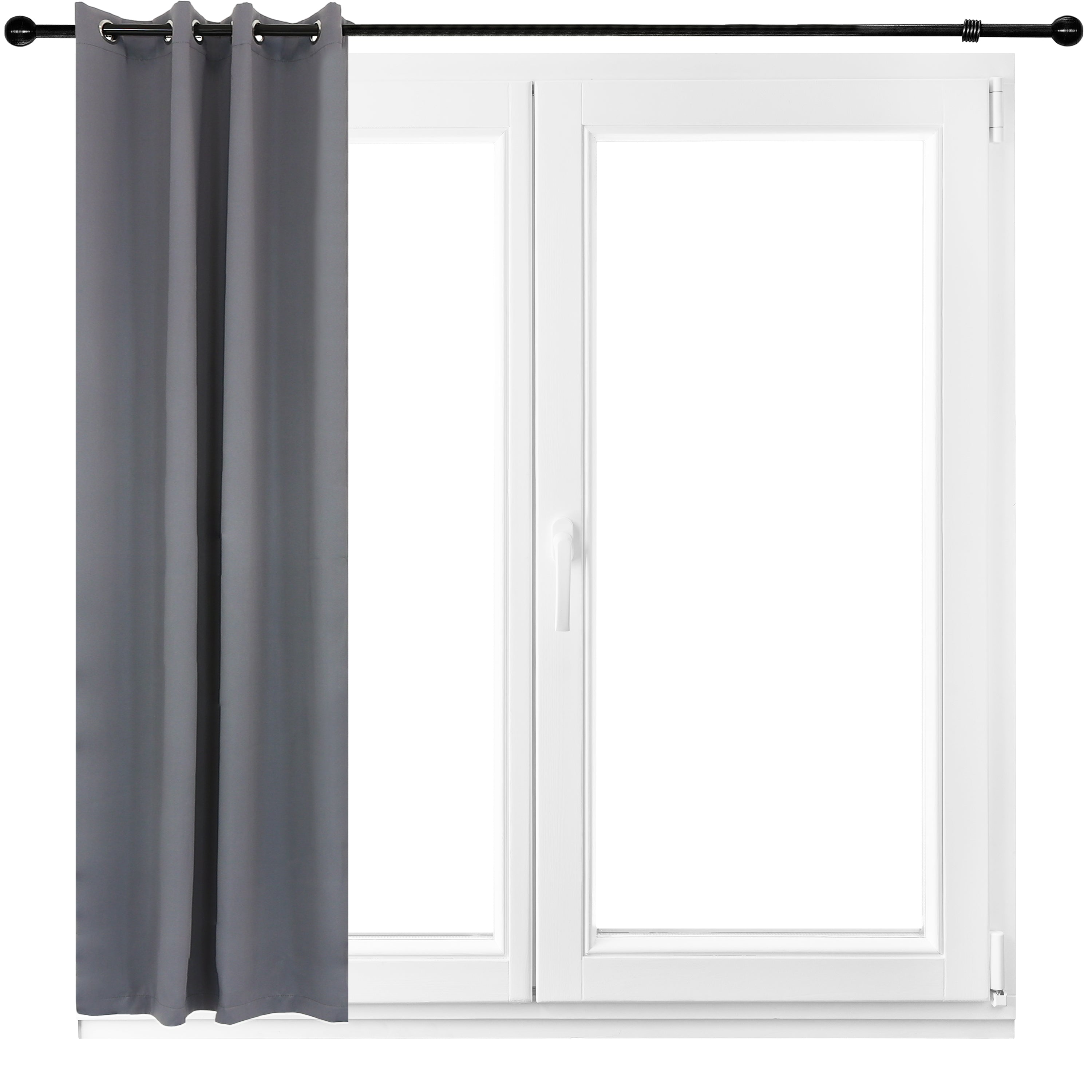 Blackout Curtain Panels with Grommet Top for Bedroom & Living Room - Sunnydaze Outdoor Light Blocking Window Drapes for Privacy & Sleep