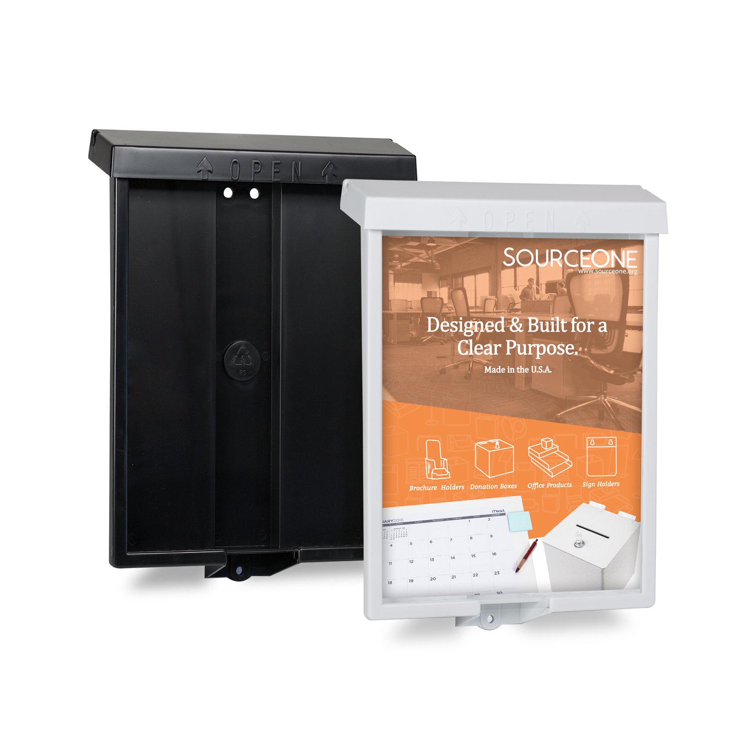 6 Pack Brochure Holder Box - Waterproof Outdoor Flyer Display for Realtors, Businesses & Events - Durable Brochure Stand for Marketing, Trade Shows & Storefronts