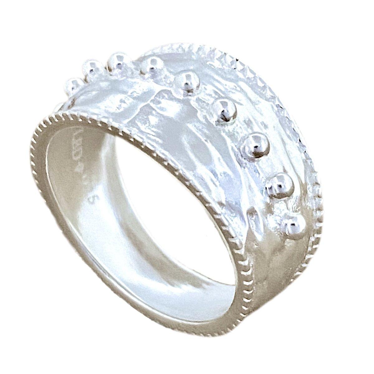 Laihas Prestige Kaye Sterling Silver Boho Ring for Women - Handmade 925 Silver Hippie Stacking Ring - Perfect for Festival, Boho Chic & Everyday Wear