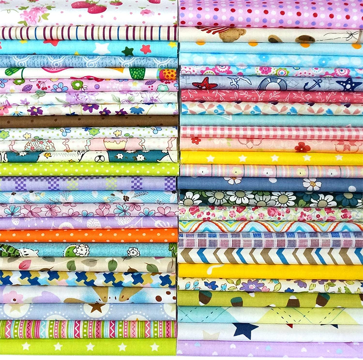 25-Piece 100% Cotton Fabric Bundle - 8