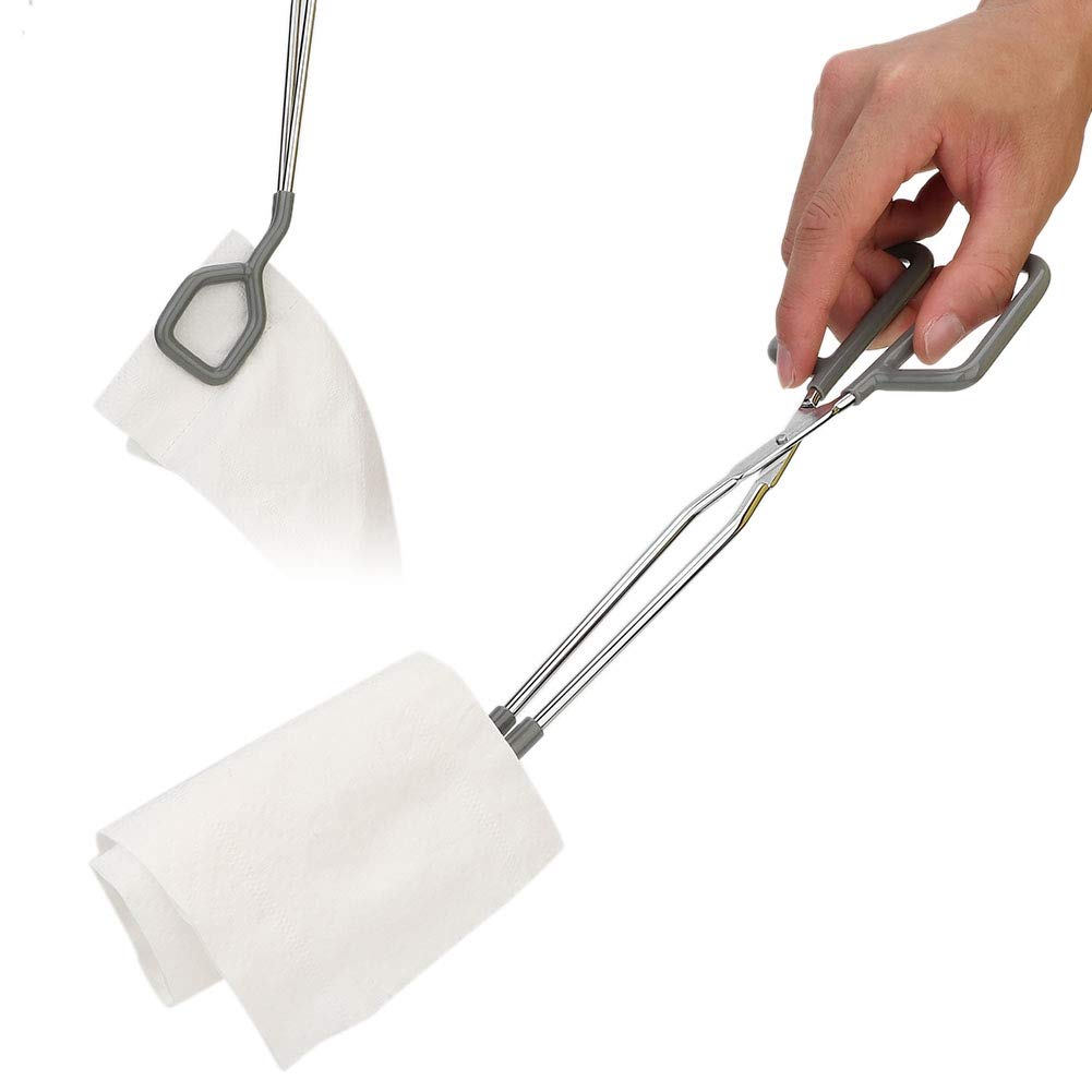 Long Handle Toilet Paper Tongs - Bathroom Hygiene Aid for Elderly & Disabled - Lightweight Self-Wiping Assistance Tool - Non-Slip Grip for Easy Paper Grabbing - Ideal for Home Care, Hospitals & Mobility Challenges