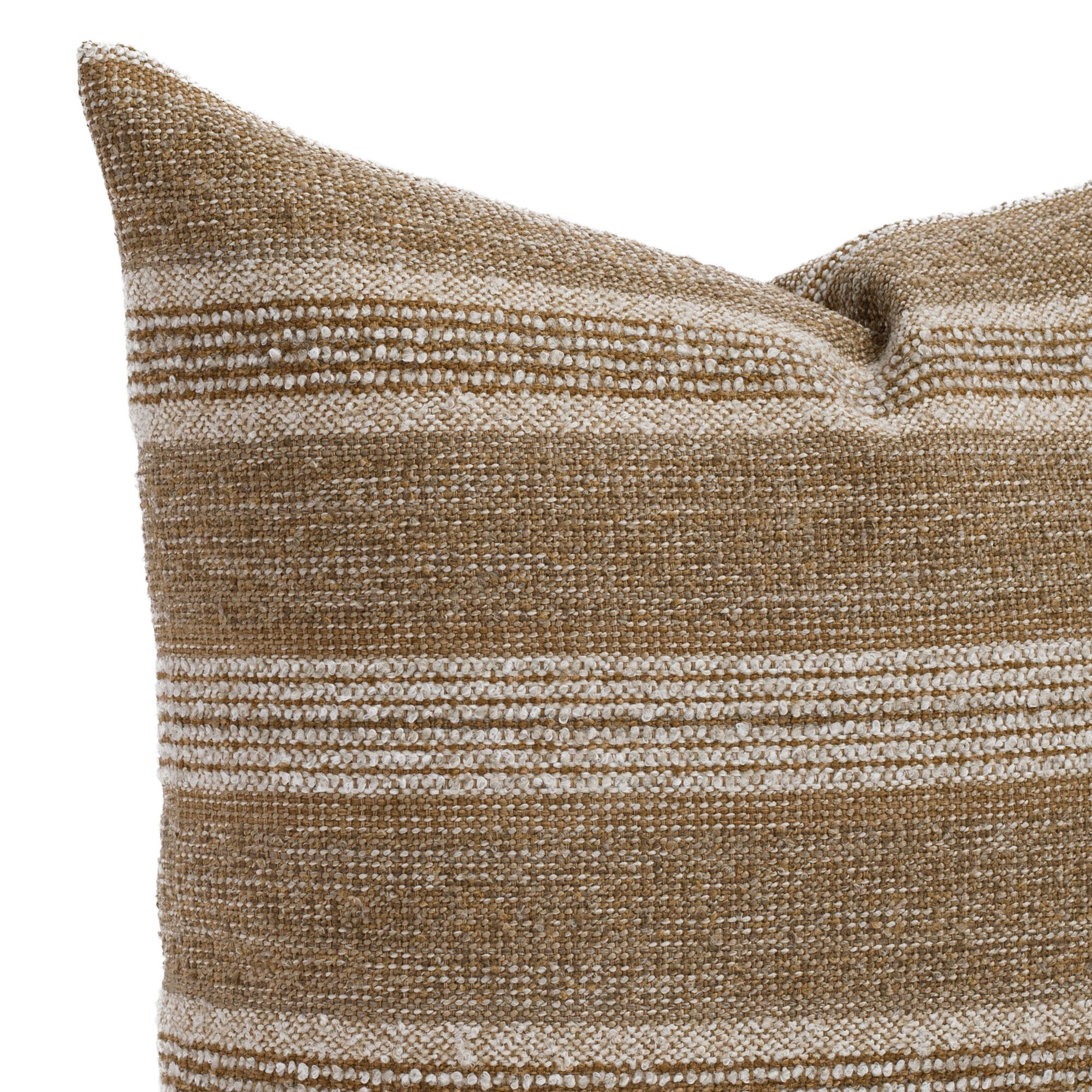 Acadia Stripe 22x22 Decorative Throw Pillow Cover in Cinnamon - Perfect for Sofa, Bed & Home Decor