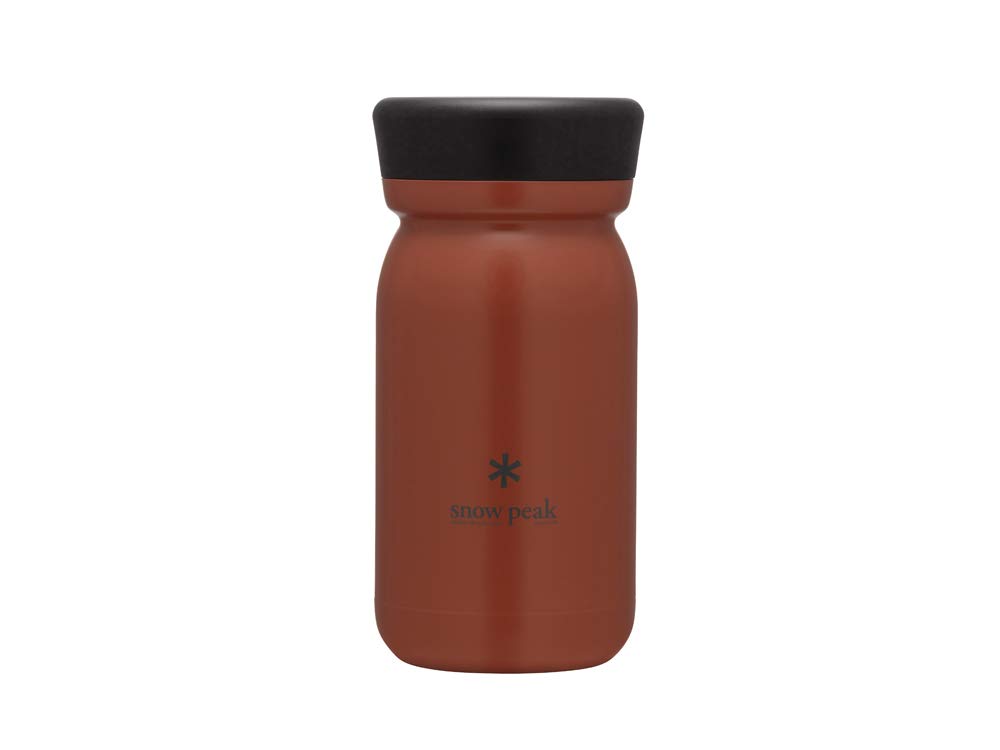 Snow Peak 350ml Red Clay Milk Bottle - Durable & Eco-Friendly Ceramic Drinking Bottle for Coffee, Tea, and Hot Beverages at Home or Outdoor Camping