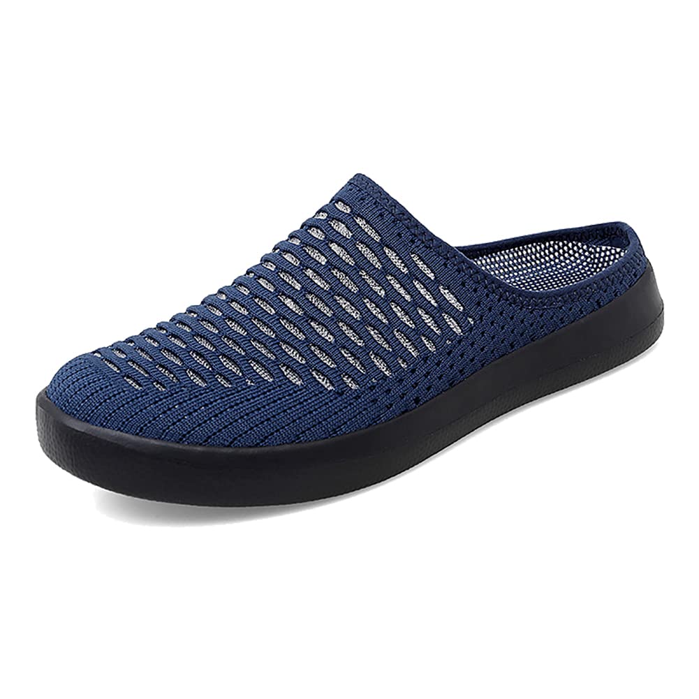 Anuyn Women's Flat Heel Casual Sandals - Slip On Comfortable Lightweight Shoes for Women | Breathable Summer Slippers | Perfect for Beach, Vacation & Everyday Wear (Blue, Size 40)