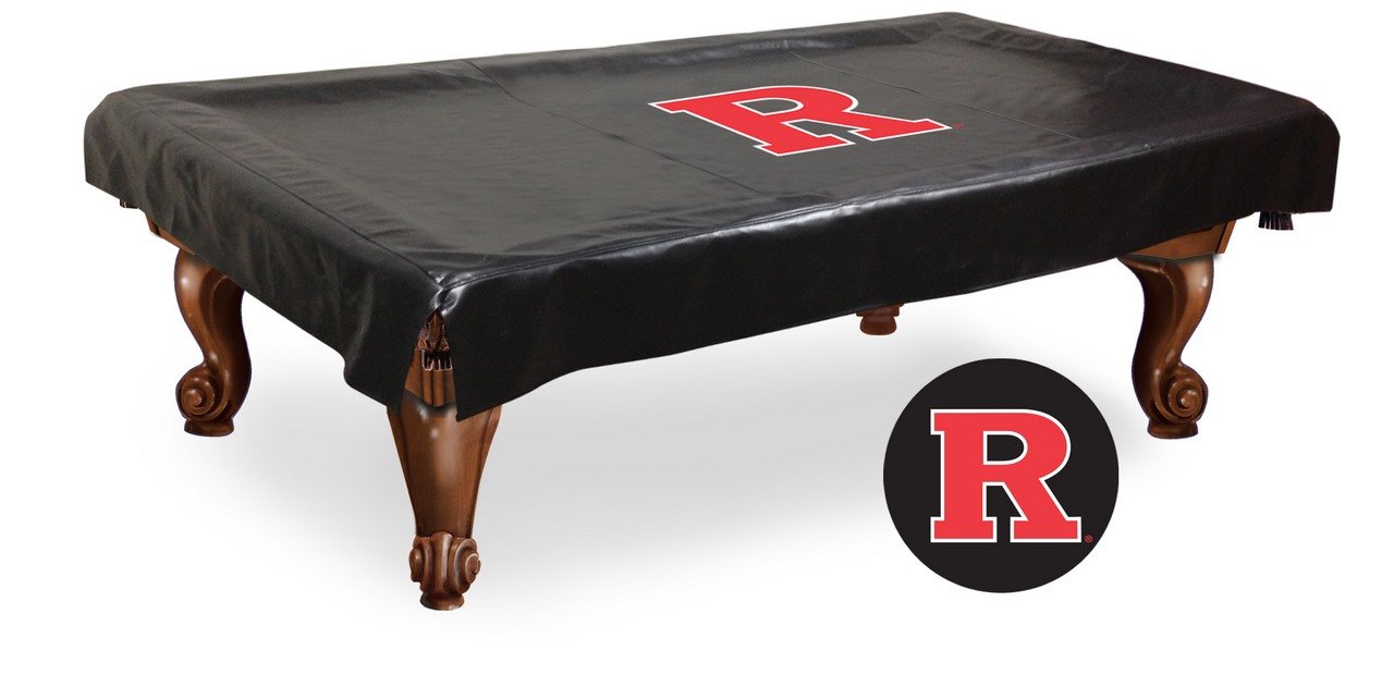 NCAA Rutgers Scarlet Knights Billiard Table Cover - Durable Pool Table Protector for Game Room, Man Cave & Sports Bar Decor