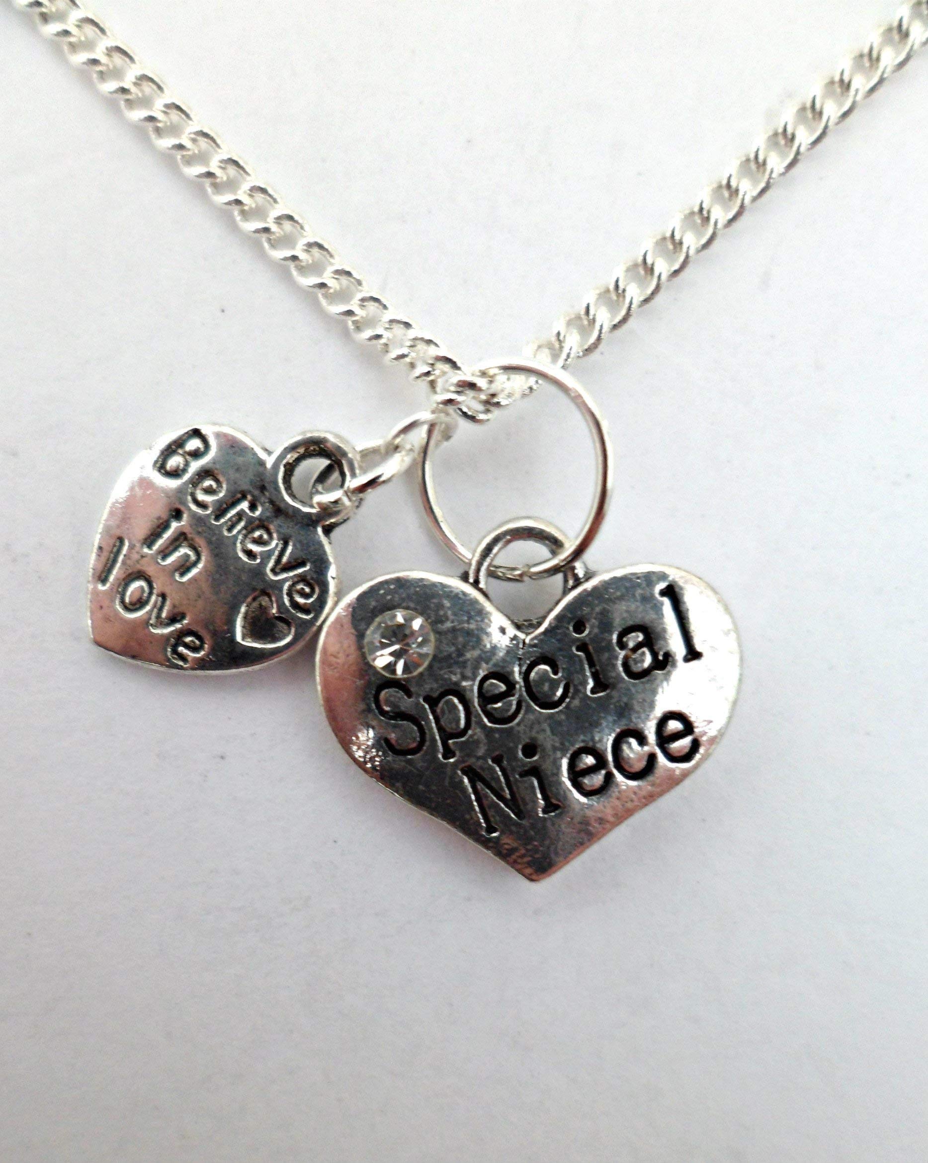 Silver Heart Pendant Necklace for Niece - Gift for Special Occasions