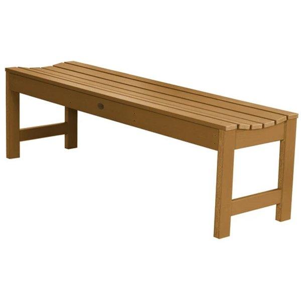 Lehigh Backless Synthetic Wood Picnic Bench - Durable Outdoor Dining Table for Patio, Garden & Park - Perfect for BBQs, Camping & Family Gatherings
