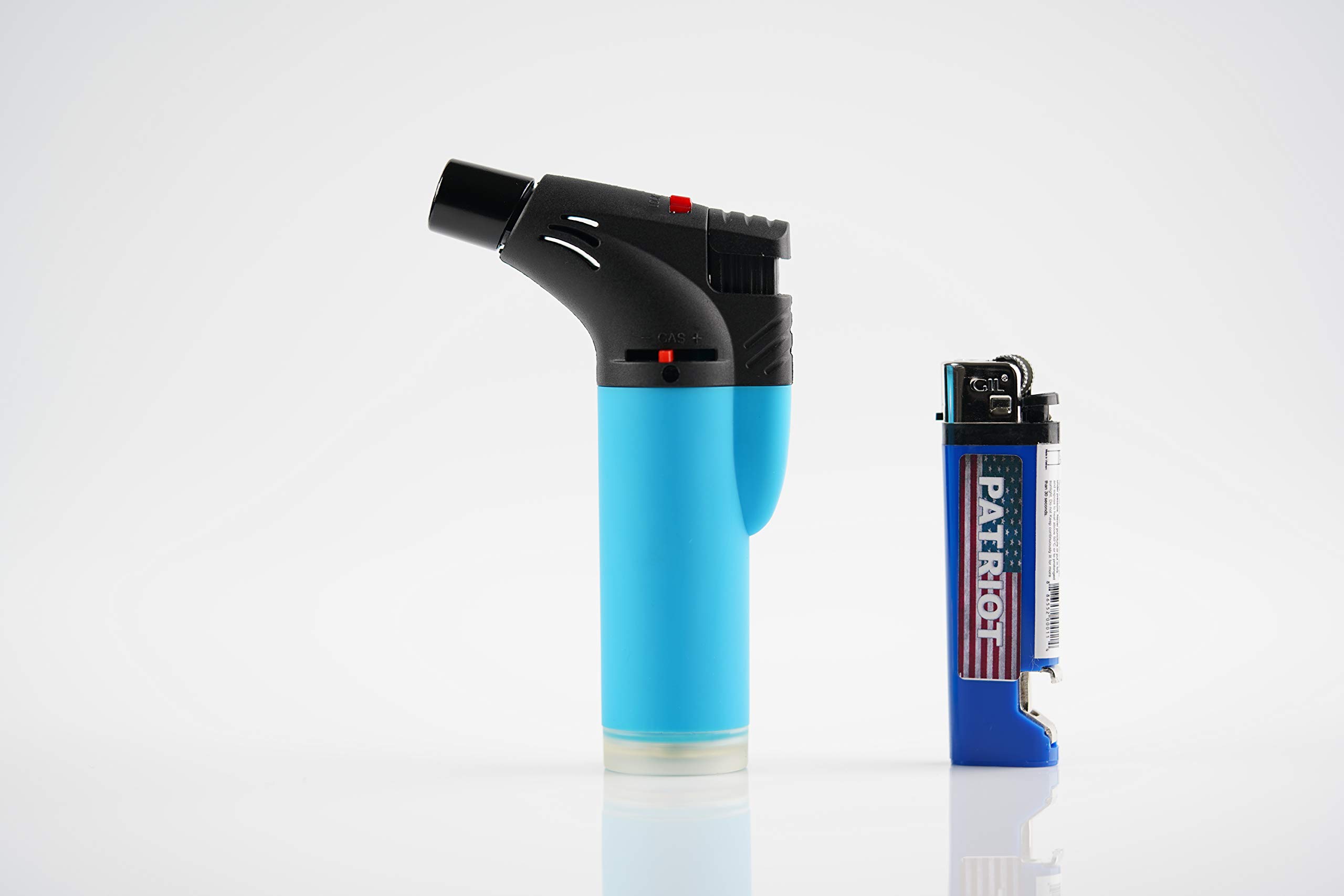 Newport Zeus Adjustable Jet Torch Lighter & Patriot Disposable Lighter 2-Pack Bundle - Blue Flame Windproof Lighters for Cigars, Camping, BBQ, and Outdoor Use