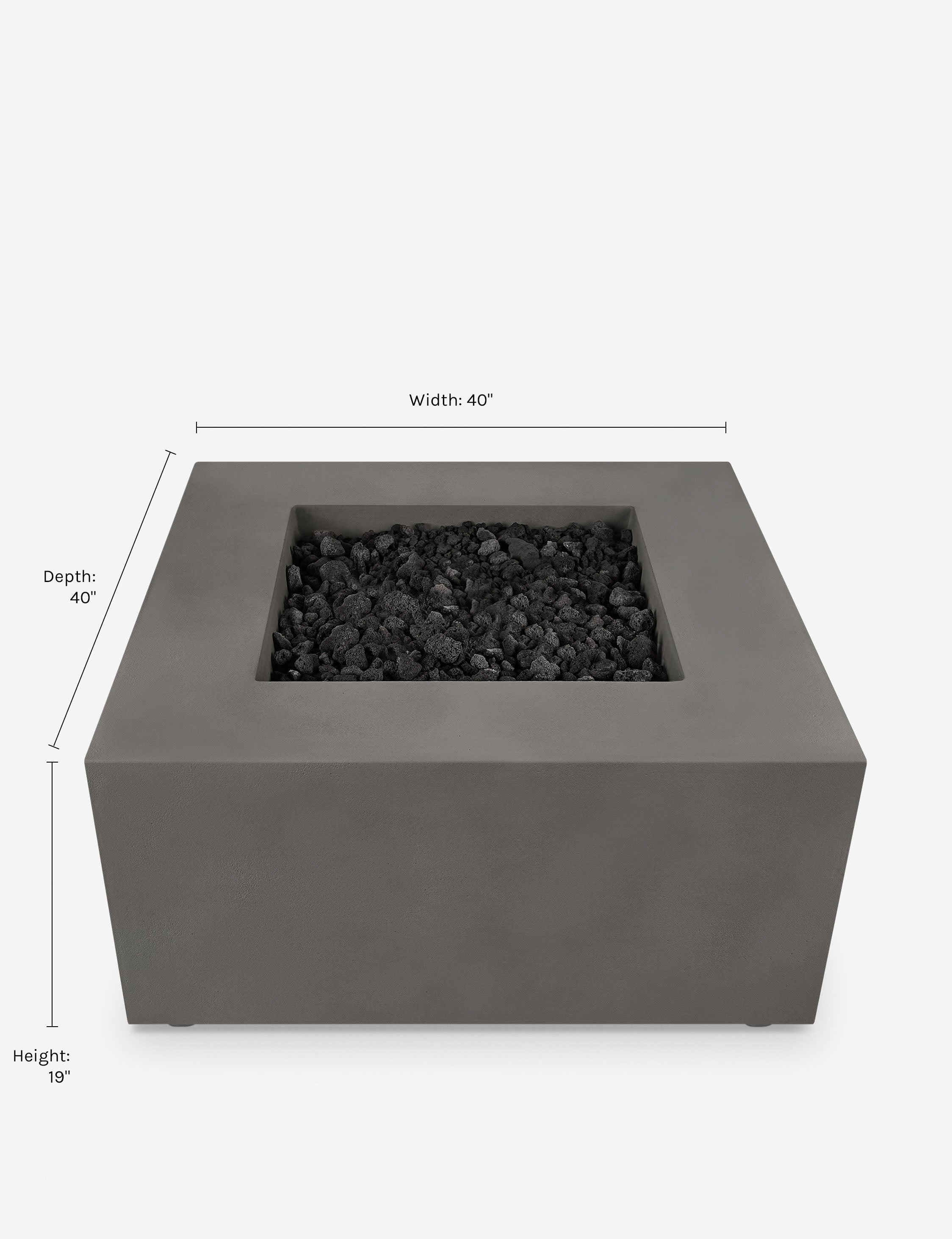 Auberon Outdoor Fire Table - Modern Fire Pit for Patio, Deck, Backyard - Perfect for Camping, BBQ, and Relaxing Evenings