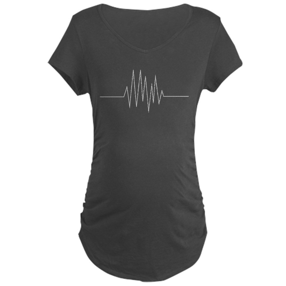 Cardiogram Maternity Dark T-Shirt - Comfortable Pregnancy Tee for Expecting Moms | Perfect for Casual Wear, Baby Showers & Maternity Photos
