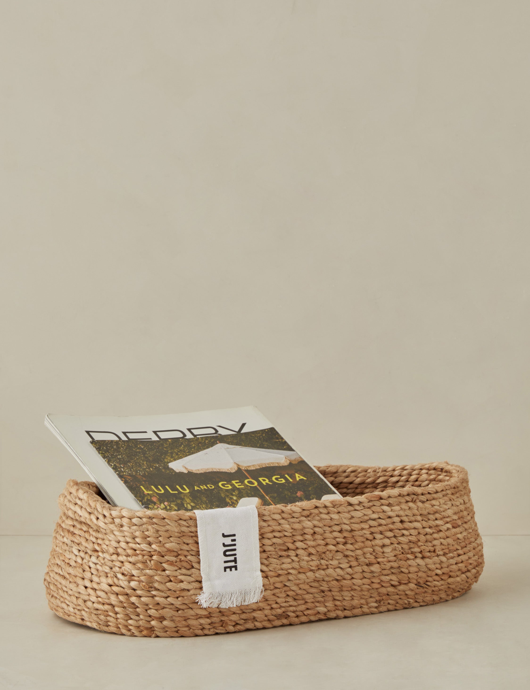 J'Jute Camp Cove Basket - Eco-Friendly Handwoven Storage Basket for Home, Office & Beach - Perfect for Organizing, Picnics & Coastal Decor