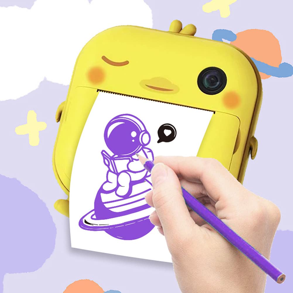 2.4 Inch LCD Digital Camera with Instant Print - Portable Battery-Powered Photo & Video Camera with Green Printer Paper - Perfect for Kids, Travel, Parties & DIY Projects