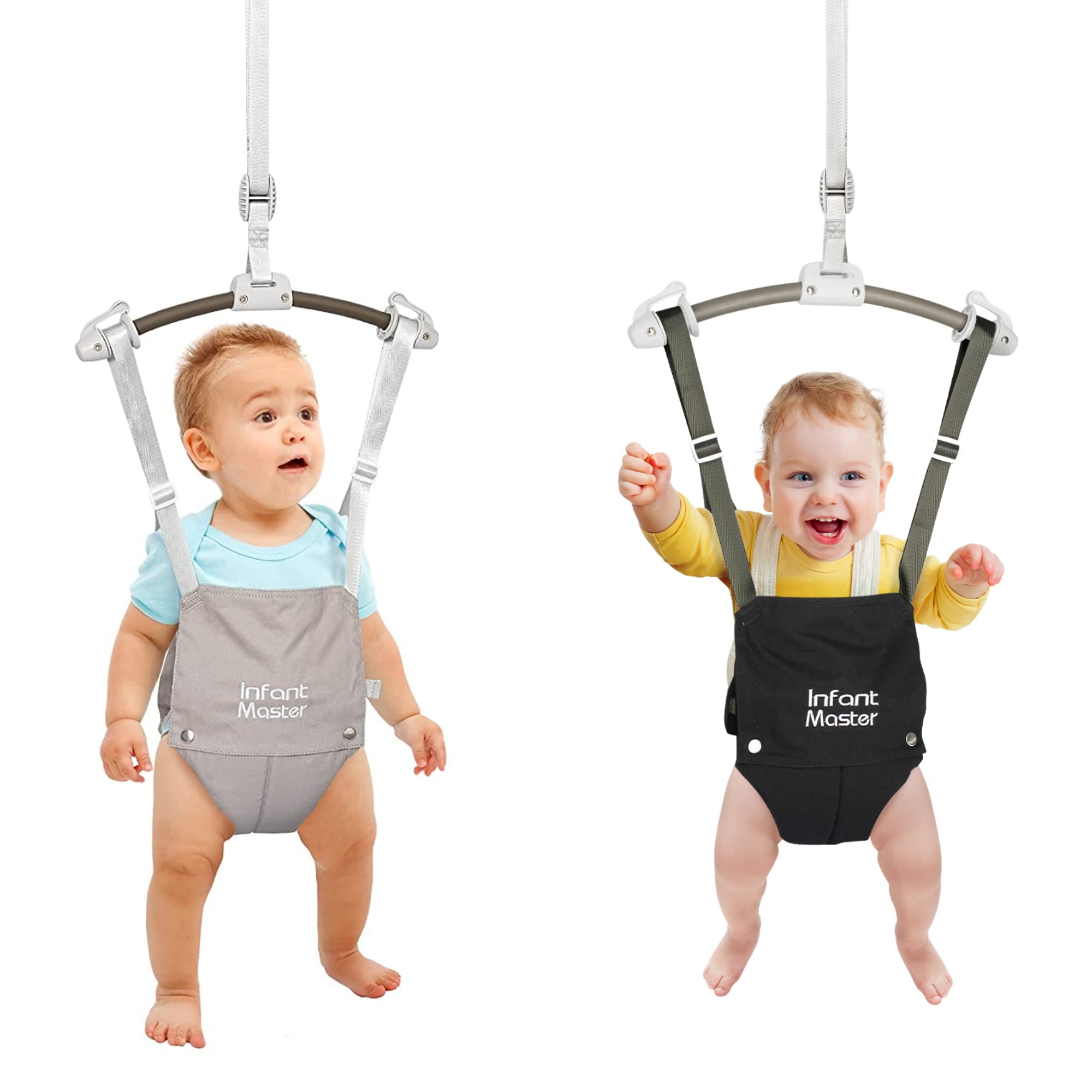 Infant Baby Doorway Jumper - Black & Green Bouncer Activity Center for Active Toddlers | Perfect for Indoor Play & Motor Skill Development