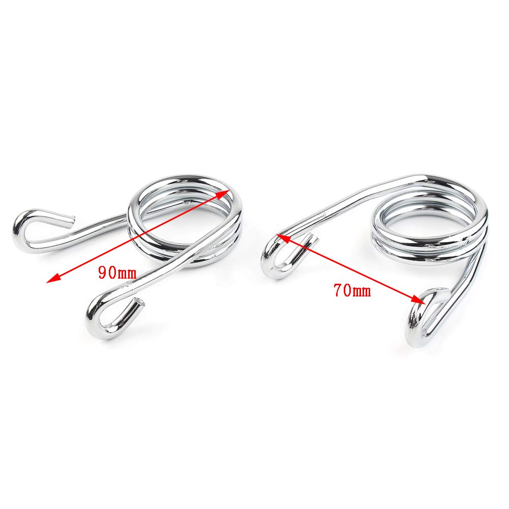 GZYF Motorcycle Torsion Solo Seat Springs for Harley Davidson & Yamaha Bobber Chopper - Heavy Duty Silver Coil Springs for Custom Bike Builds - Perfect for Old School Motorcycle Restoration Projects