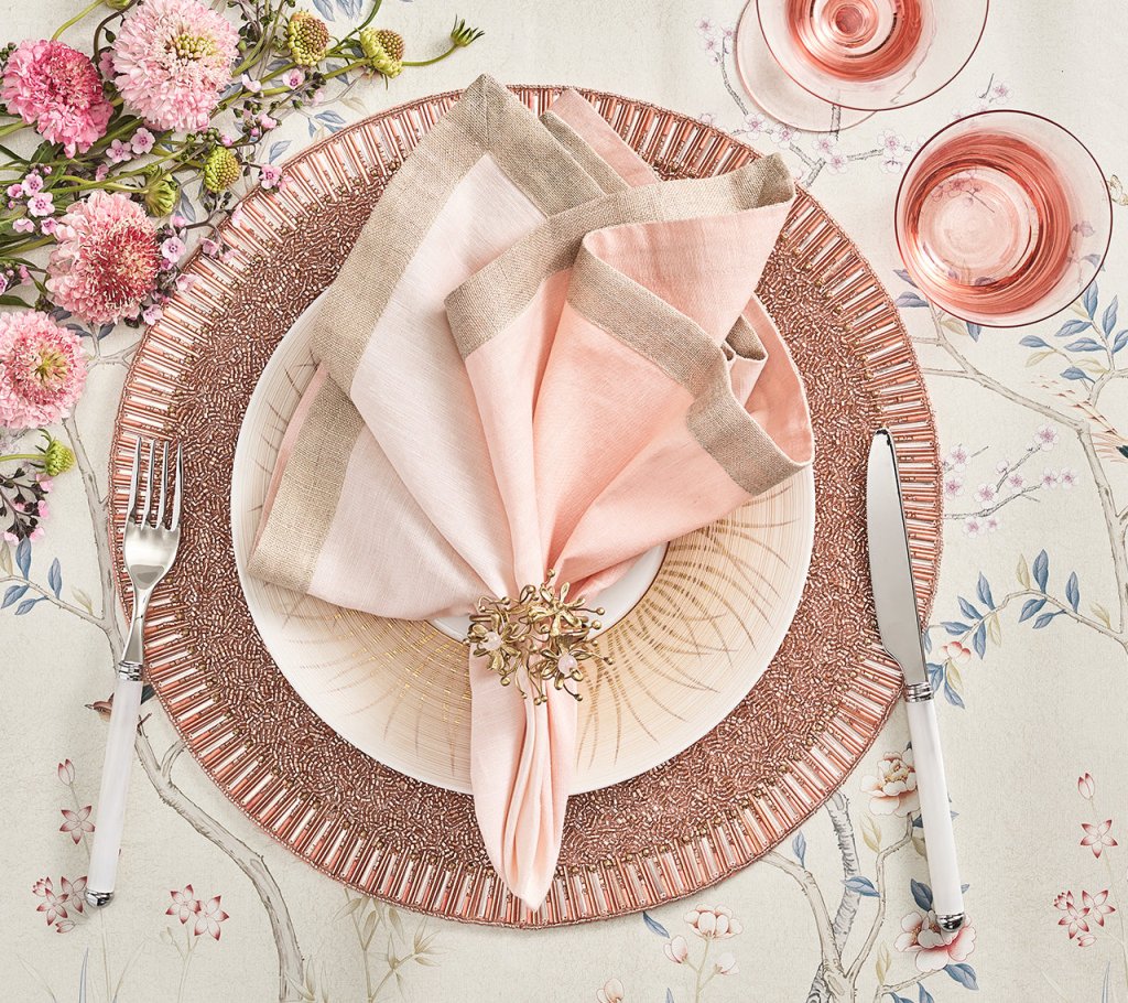 Premium Bevel Edge Placemats Set of 4 - Elegant Table Setting for Dinner Parties, Holidays & Everyday Use
