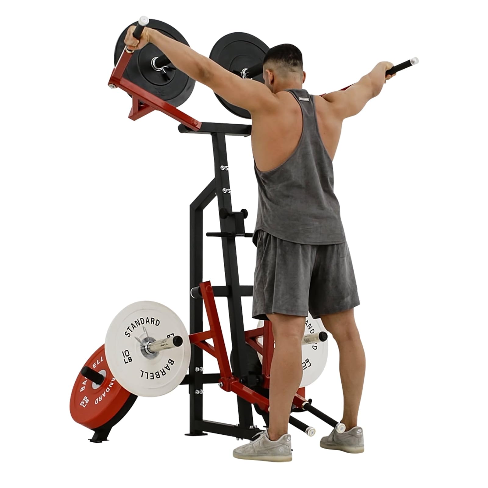 GMWD 800LB Standing Lateral Raise Machine - Adjustable Shoulder Press & Bentover Lateral Raise for Upper Body Strength Training - Home Gym Equipment for Men & Women - Perfect for Home Workouts & Strength Building