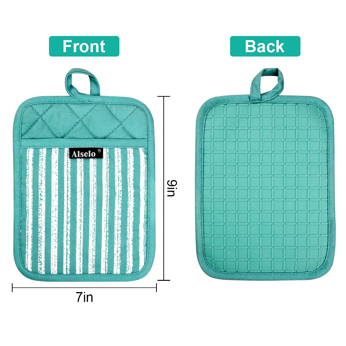 Heat Resistant Silicone Pot Holders Set of 3 - Non-Slip Oven Mitts with Pockets for Cooking, Baking & BBQ - Perfect for Kitchen, Grilling & Hot Dish Handling