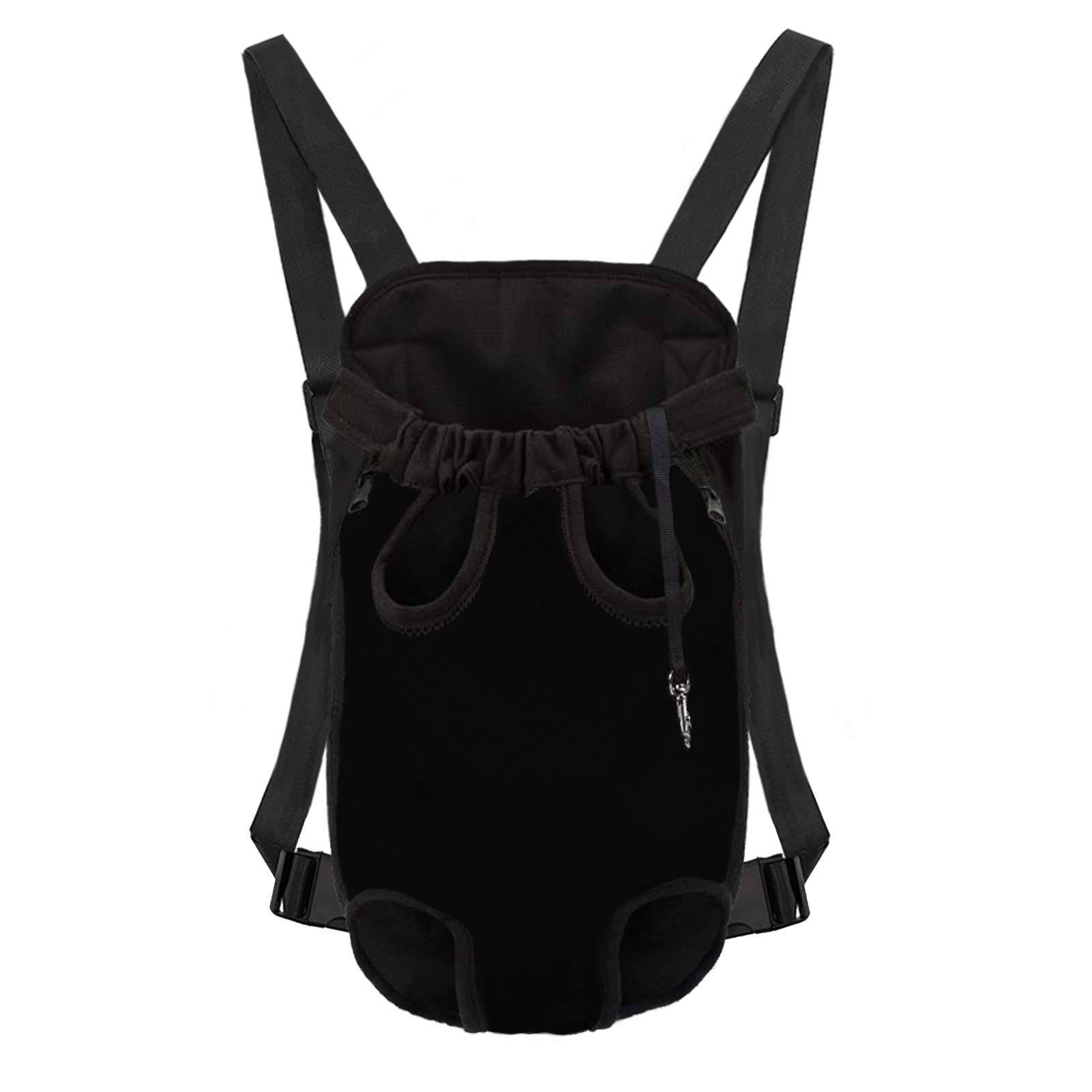 Howilath Solid Black Dog Carrier Sling - Lightweight Pet Backpack for Small Dogs & Puppies, Hands-Free Travel Carrier for Hiking, Shopping, and Outdoor Adventures