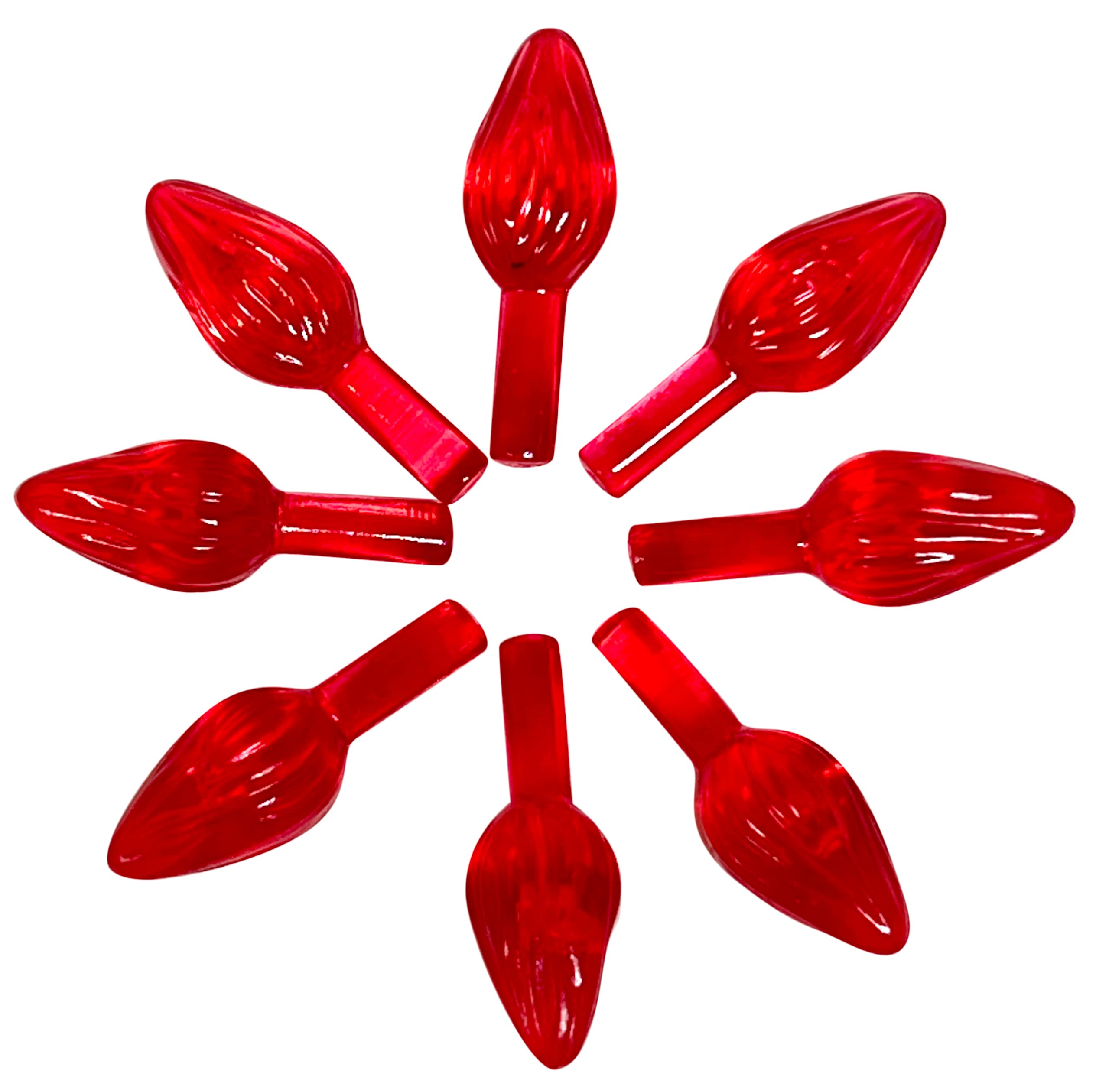 500 Pcs Small Twist-Style Ceramic Christmas Tree Lights - Red LED Mini Bulbs for Vintage & Modern Holiday Decorations | Perfect for Christmas Trees, Home Decor, and Festive Party Lighting
