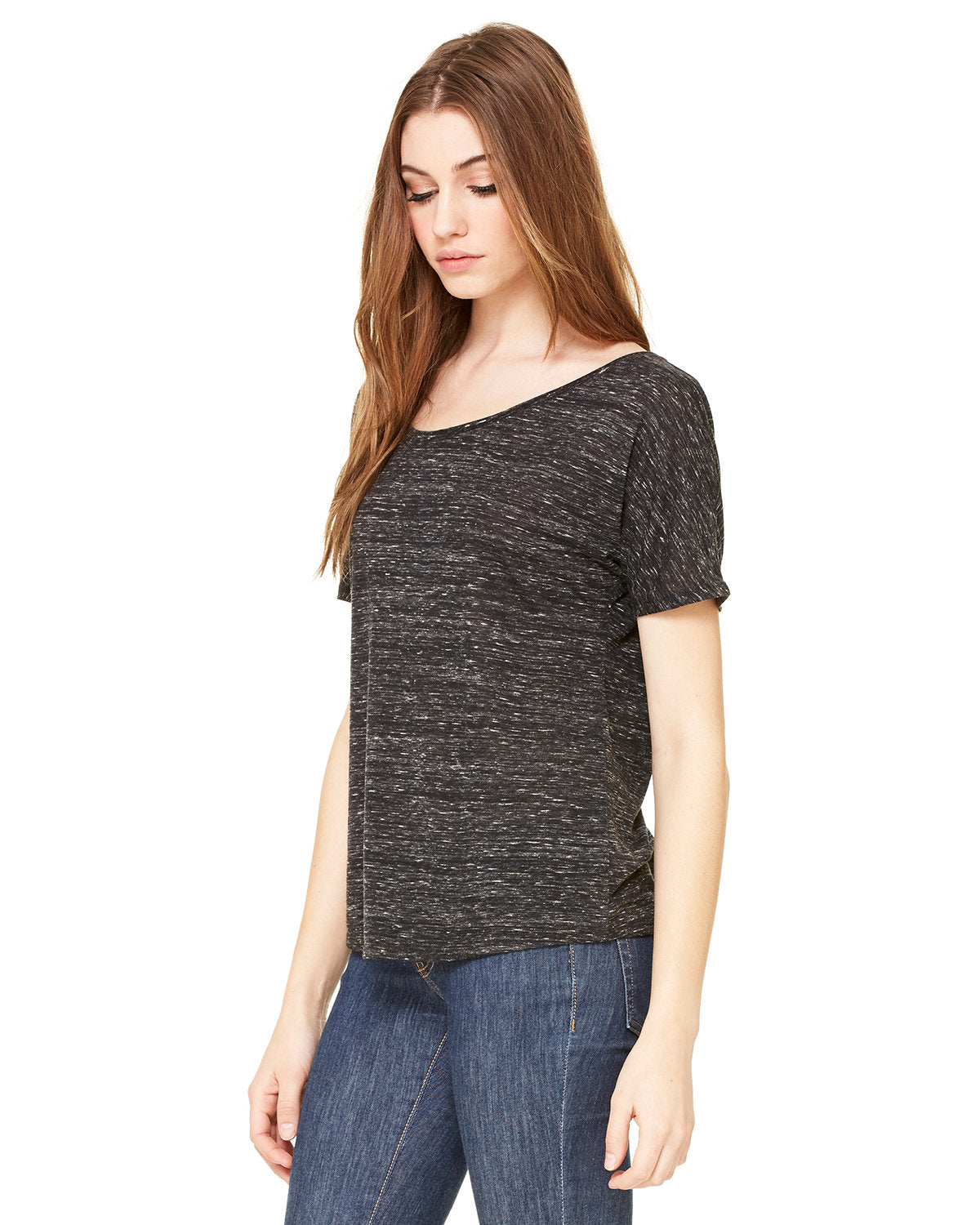 Bella + Canvas 8816 Women's Slouchy Scoop Neck T-Shirt - Soft Cotton Relaxed Fit Tee for Casual Wear, Lounge & Everyday Outfits