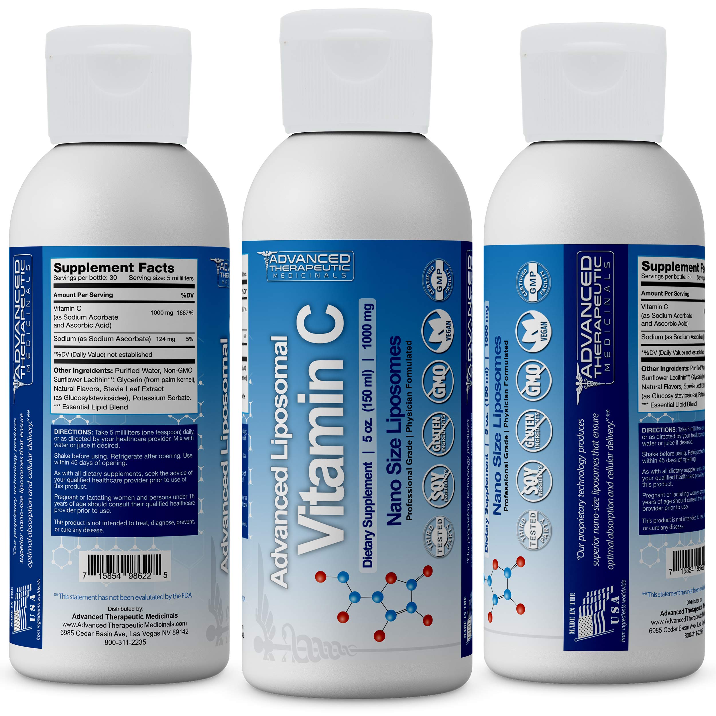 Premium Liposomal Vitamin C 1000mg & Glutathione Supplement - Powerful Antioxidant Duo for Immune Support, Skin Health & Detox - Daily Wellness Boost for Adults