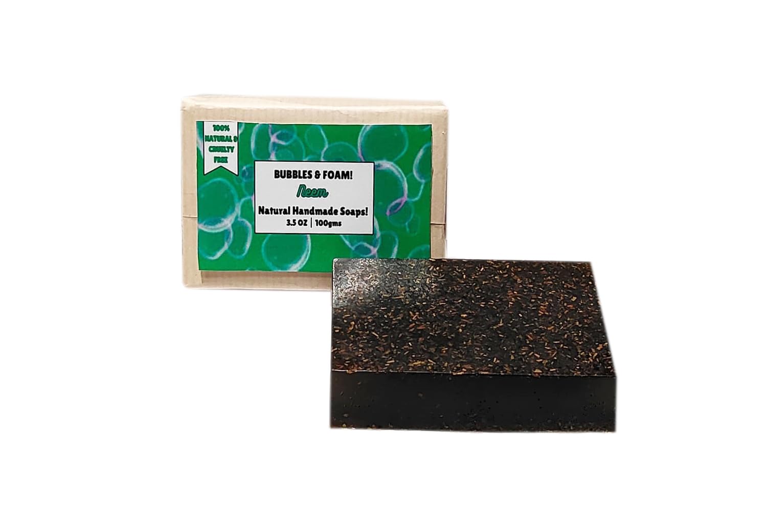 Organic Neem Soap Bar for Acne & Skin Care - 10.5oz Large Size (1 Pack) - Natural Antibacterial Cleanser for Face & Body - Perfect for Sensitive Skin & Eczema Relief