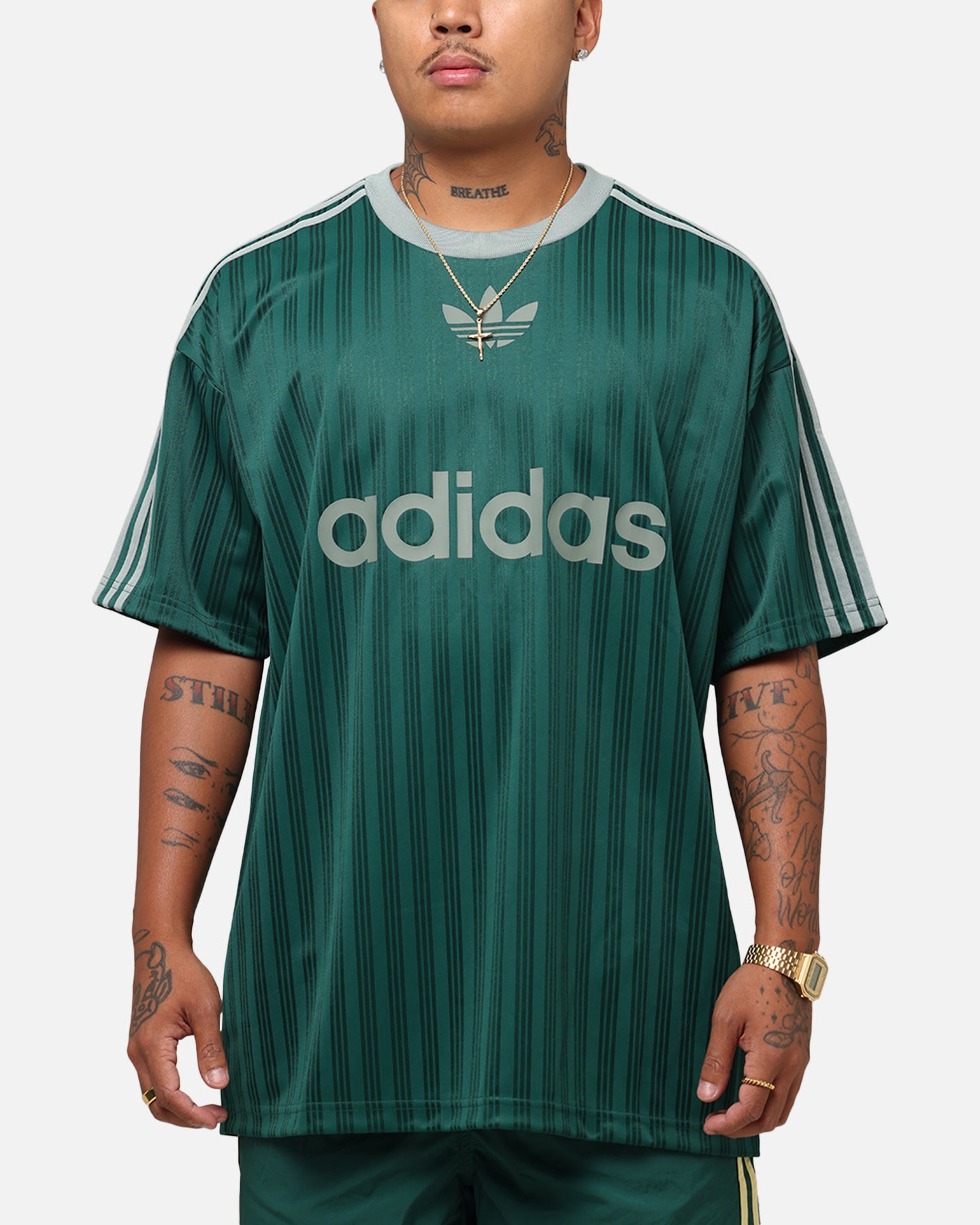 Adidas Adicolor T-Shirt for Men - Classic Green Cotton Tee for Casual Wear, Gym & Street Style