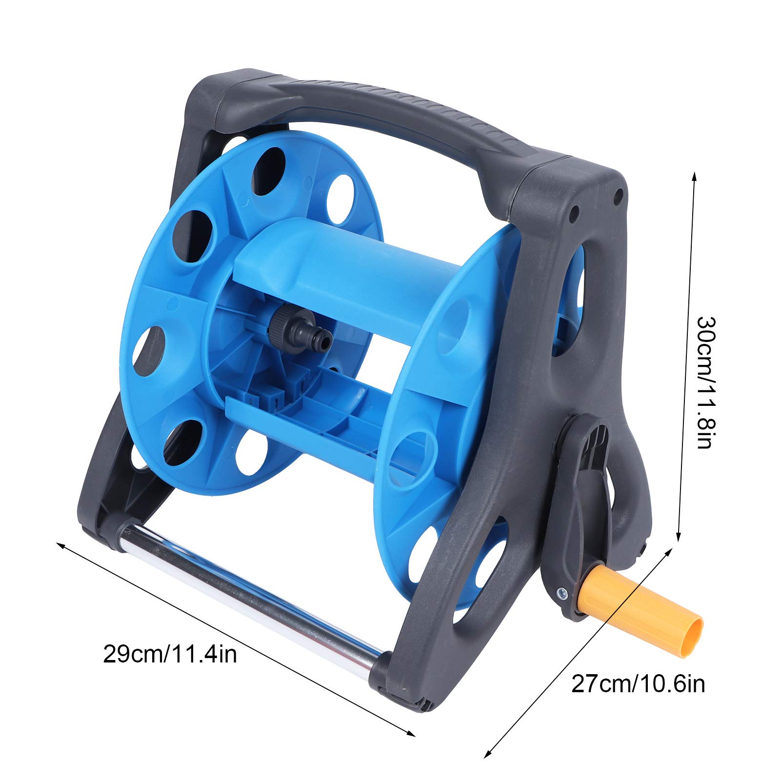 Portable Garden Hose Reel with Folding Handle - 1/2 Inch Water Pipe Storage Organizer for Home Gardening, Lawn Care, and Agricultural Use | Durable Hose Winding Tool for Outdoor Watering & Irrigation