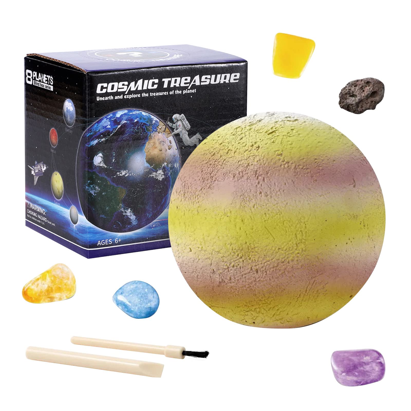Planet Mining Kit - Science Educational Solar System Toys for Kids, Gemstone Digging & Archaeology Exploration Kit - Perfect for STEM Learning & Science Fair Projects