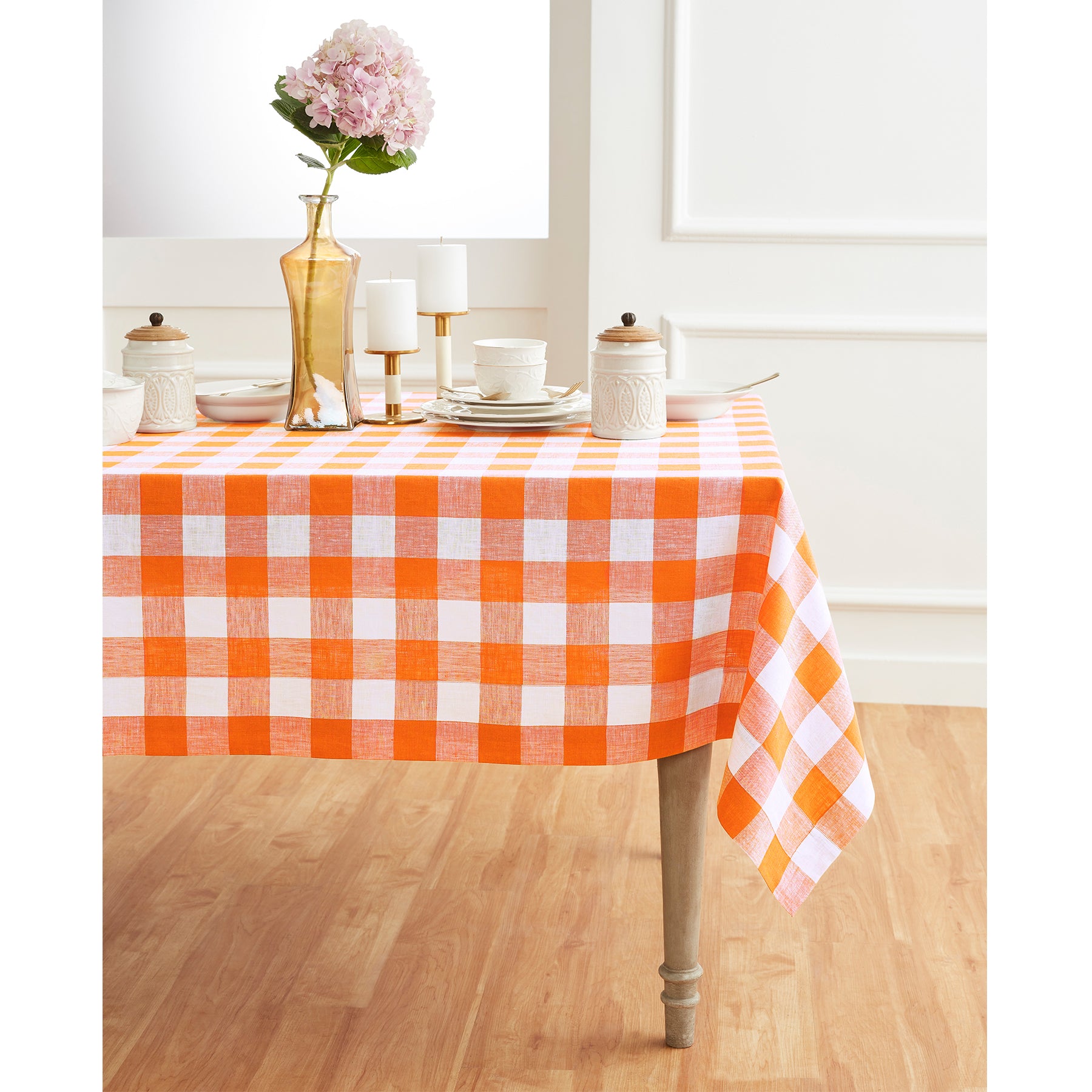 Buffalo Check Tablecloth - Red and Black Plaid Cotton Table Cover for Kitchen, Dining Room, and Picnic - Perfect for Holiday Decor and Outdoor Gatherings