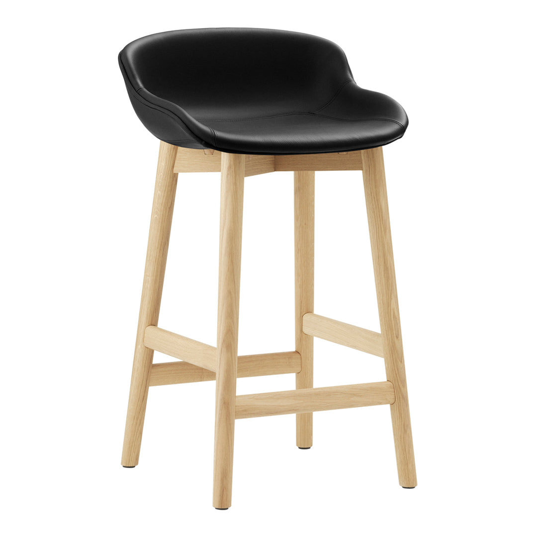 Premium Hyg Counter Stool with Full Upholstered Seat & Sturdy Wood Base - Perfect for Kitchen Islands, Breakfast Bars & Home Decor