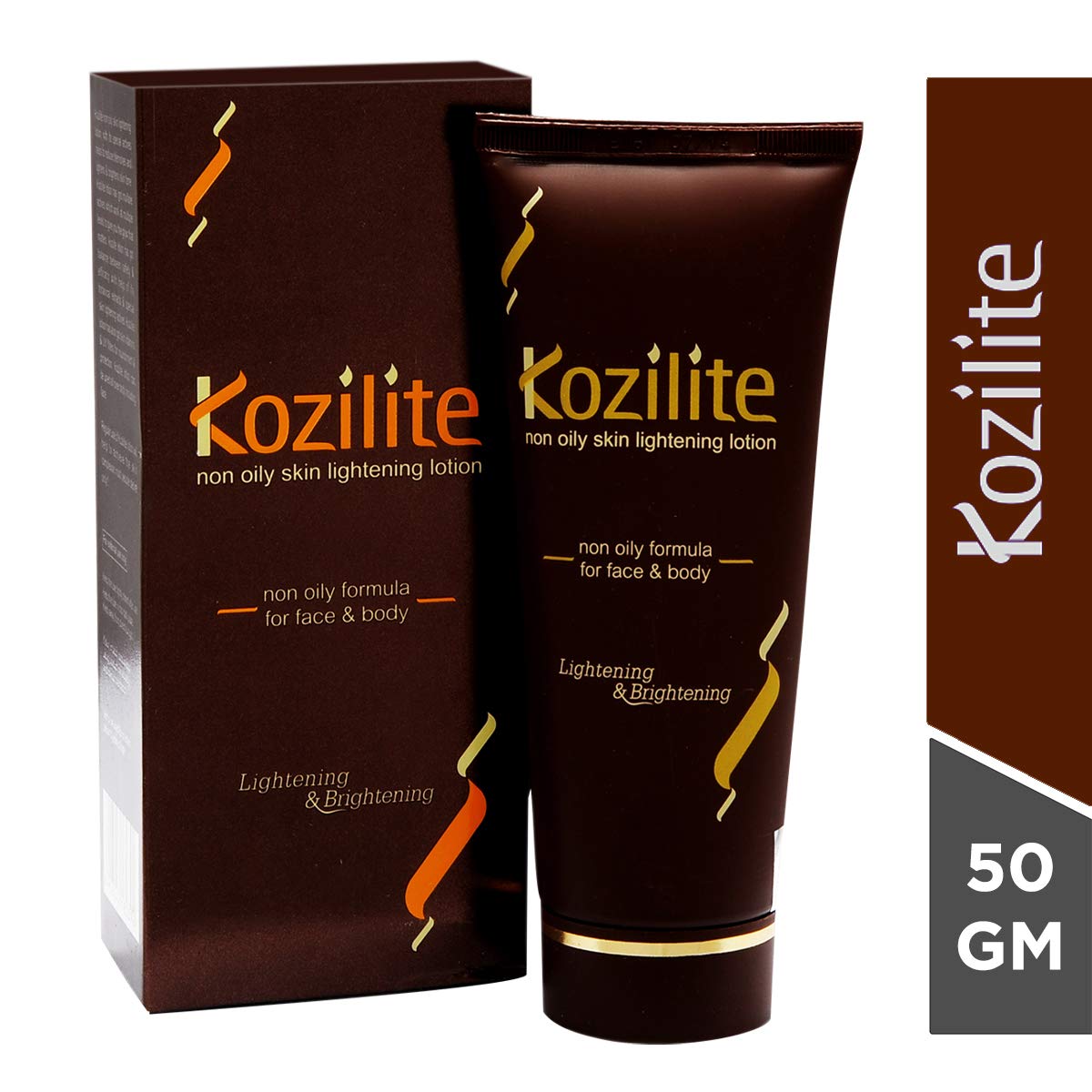 Kozilite Non-Oily Skin Brightening Lotion for Face & Body - 2 Pack (50g Each) | Lightens Dark Spots & Evens Skin Tone | Perfect for Daily Skincare Routine & Hyperpigmentation Treatment