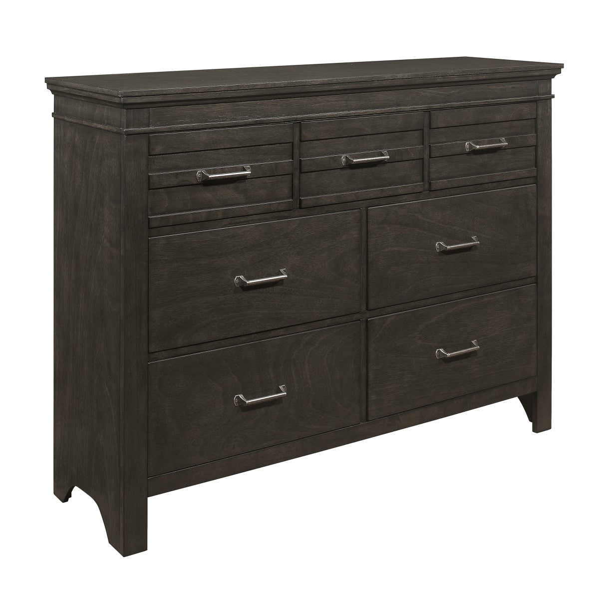 Blaire Farmhouse Dresser in Espresso - Rustic Wooden Chest of Drawers for Bedroom, Living Room, or Nursery Storage