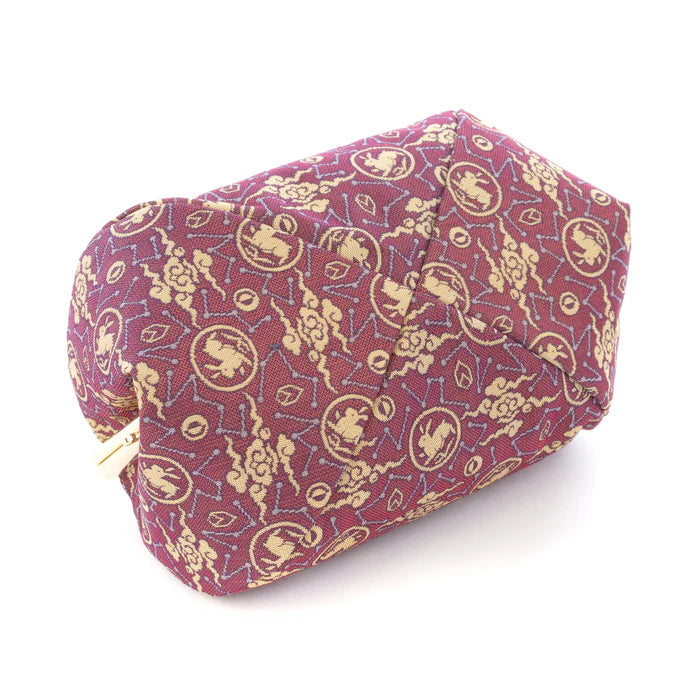 Japanese Nishijin Silk Small Rabbit Purple Pouch - Handmade in Kyoto, Japan | Cosmetic Bag, Makeup Organizer, Travel Toiletry Case, Stationery Holder, Bag Organizer | Perfect for Daily Essentials, Gift Giving & Japanese Style Fashion Accessory